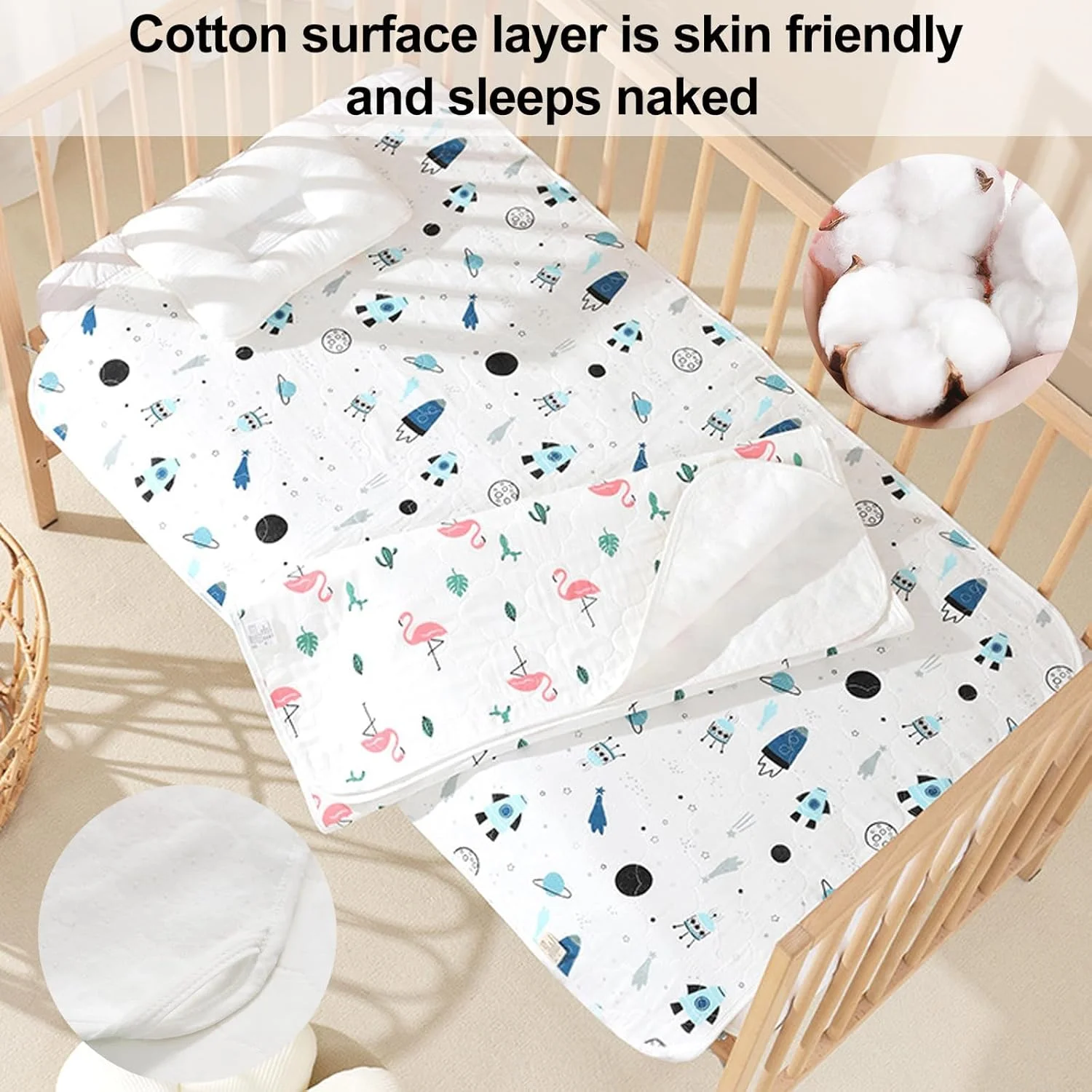 پد تخت آموزش توالت آزونه، پد پوشک ضد آب با طراحی ضد لغزش، ملحفه تشک تختخواب قابل شستشو، تشک محافظ ضد آب قابل استفاده مجدد برای خیس شدن تخت برای کودکان نوپا، 70x90 سانتی متر