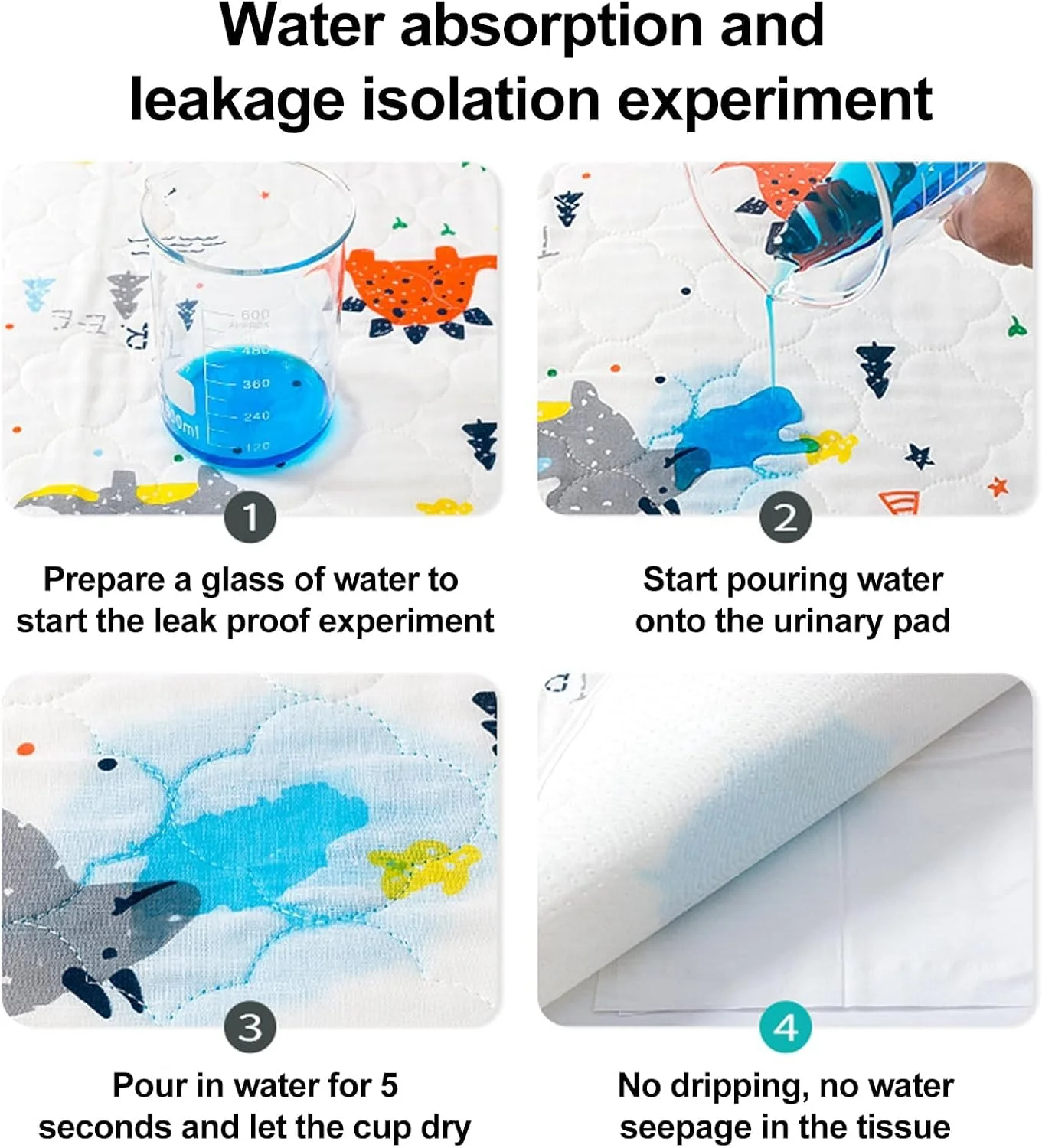 پد تخت آموزش توالت آزونه، پد پوشک ضد آب با طراحی ضد لغزش، ملحفه تشک تختخواب قابل شستشو، تشک محافظ ضد آب قابل استفاده مجدد برای خیس شدن تخت برای کودکان نوپا، 70x90 سانتی متر