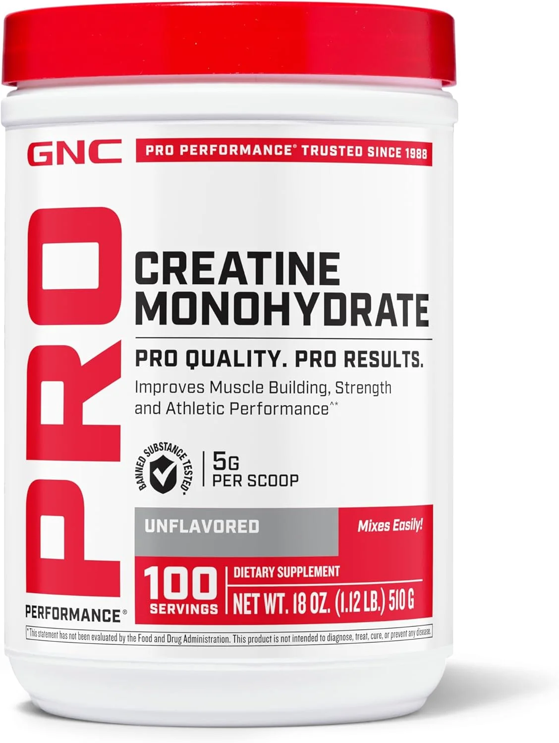 کراتین مونوهیدرات GNC PRO PERFORMANCE® - 100 سروینگ