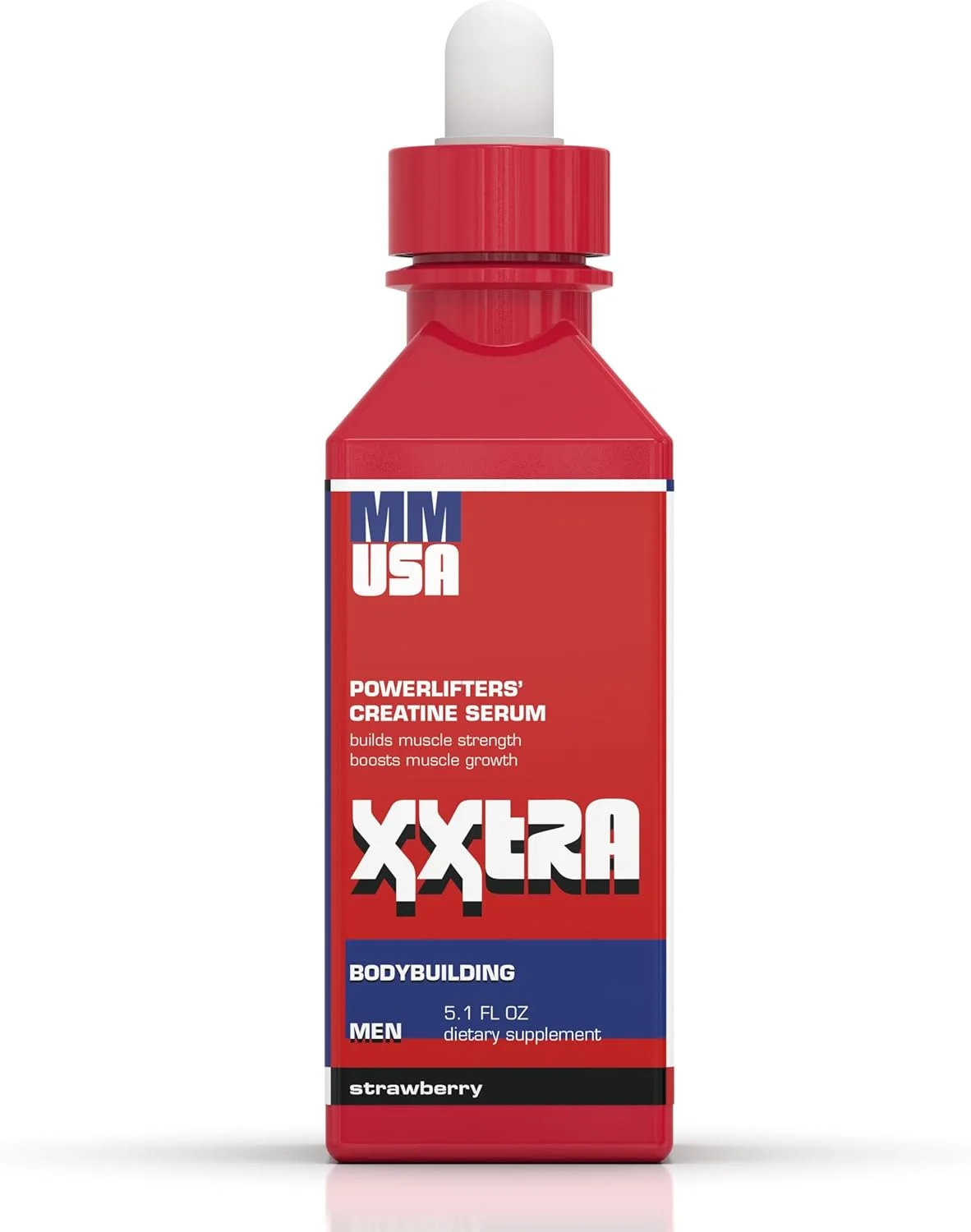 سرم کراتین XXTRA MMUSA: بدون نیاز به بارگیری/نگهداری. تقویت کننده قبل از تمرین وزنه برداری و بدنسازی. جذب سریع. تقویت انرژی، قدرت، استقامت و رشد عضلات بدون چربی. توت فرنگی، 5.1 Fl Oz