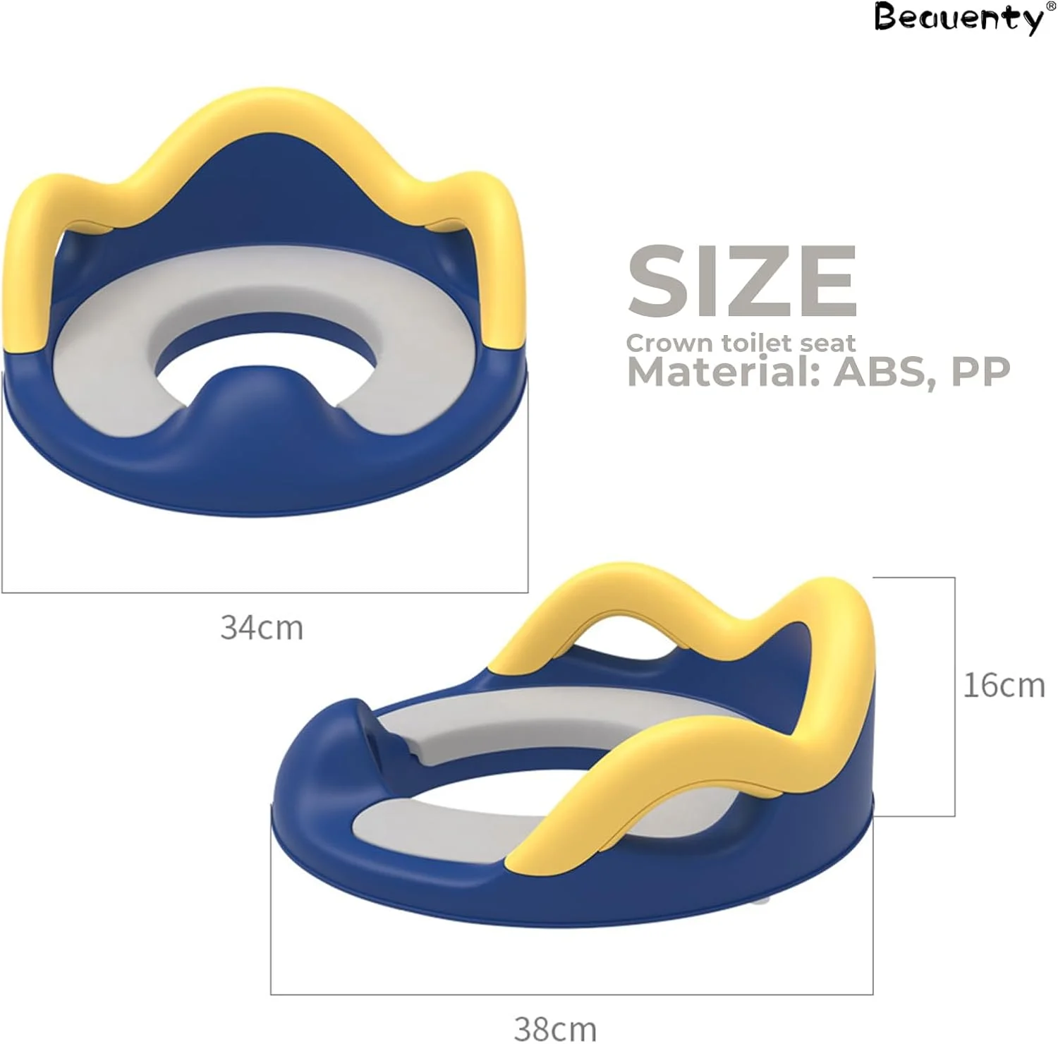 صندلی آموزشی توالت کودک Beauenty، صندلی توالت ضد لغزش با دستگیره، صندلی توالت با پشتی بلند و محافظ پاشش داخلی برای کودکان 0 تا 5 سال (آبی) صندلی آموزشی توالت کودک Beauenty، صندلی توالت ضد لغزش با دستگیره، صندلی توالت با پشتی بلند و محافظ پاشش داخلی برای کودکان 0 تا 5 سال (آبی)