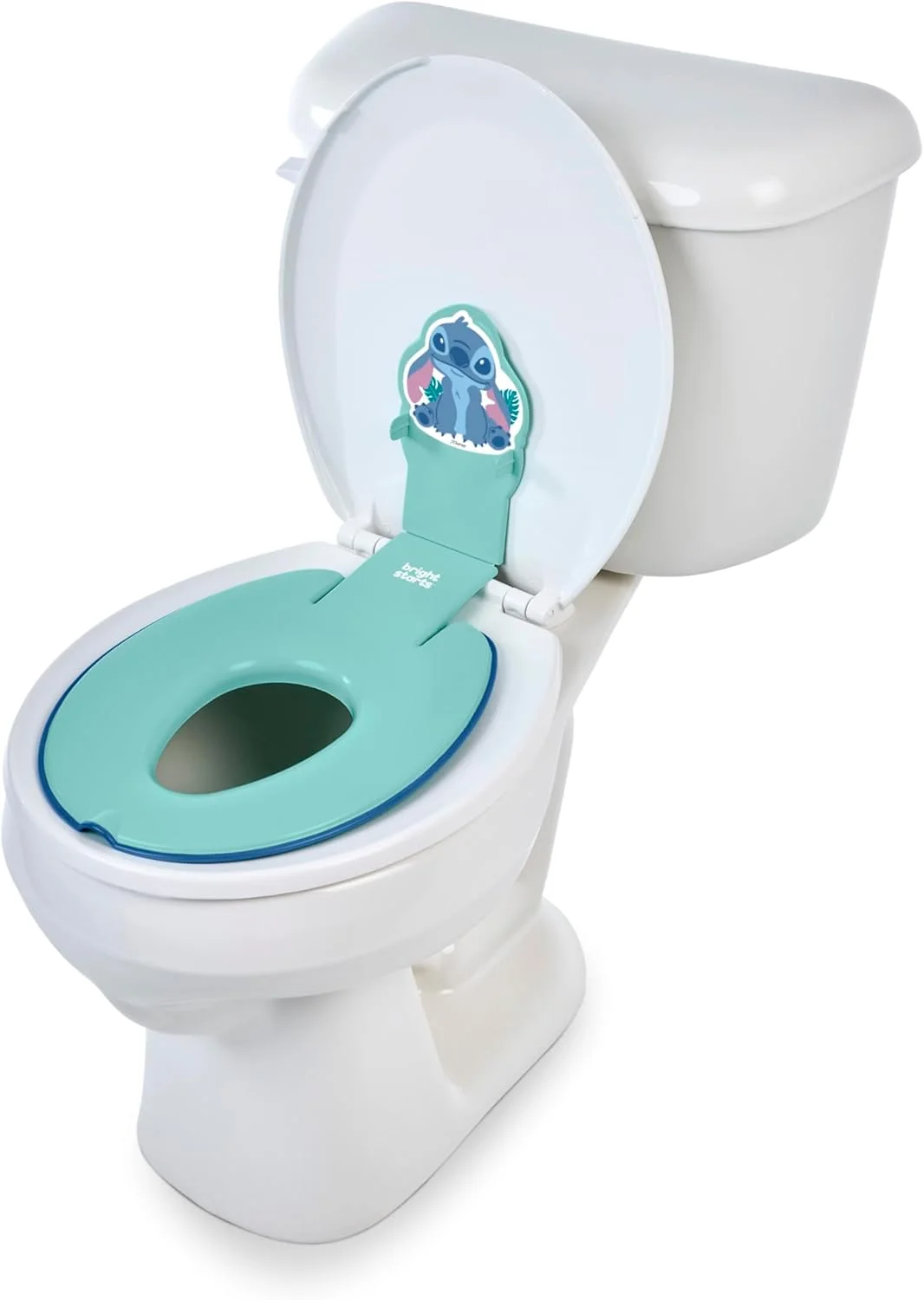 صندلی توالت آموزشی کودک برایت استارتس مدل دیزنی بیبی استیچ، اتصال ایمن به توالت، طراحی کم حجم مناسب برای اکثر توالت ها، تمیز کردن آسان