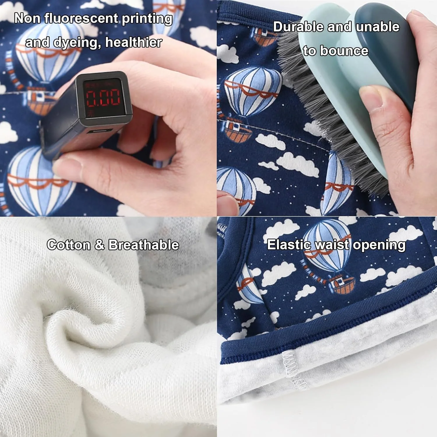 لباس زیر آموزشی توالت کودک Beauenty، 5 عددی، شورت آموزشی قابل تنفس، لباس زیر آموزشی کودک نوپا برای کودکان 0-3 ساله، شورت آموزشی پنبه ای جاذب قوی (پسرانه، سایز S)