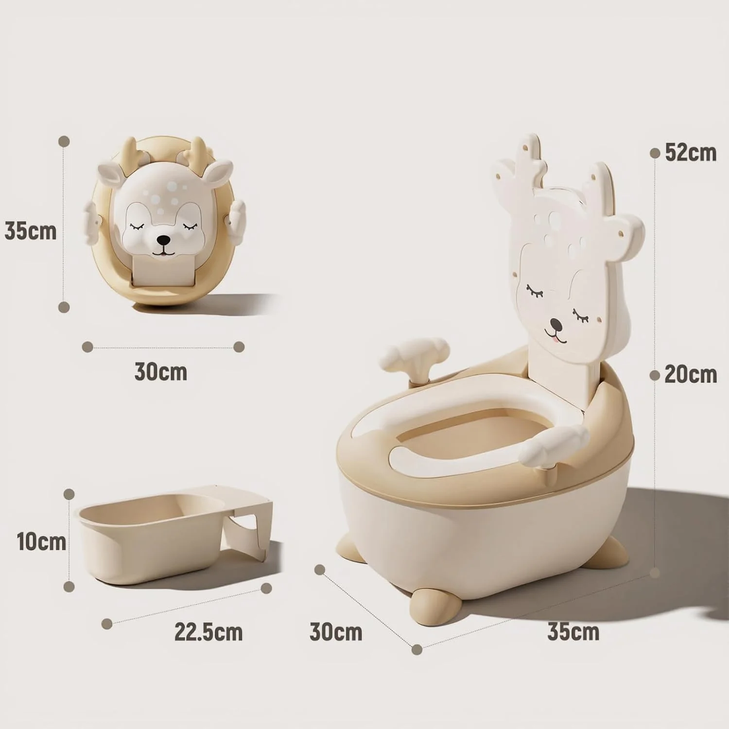 صندلی آموزشی توالت فرنگی کودک Fohome، توالت فرنگی قابل حمل با دستگیره، صندلی توالت کودک نوپا با درب و پشتی بلند، توالت مسافرتی کودک برای کودکان نوپا