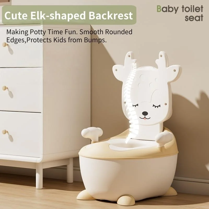 صندلی آموزشی توالت فرنگی کودک Fohome، توالت فرنگی قابل حمل با دستگیره، صندلی توالت کودک نوپا با درب و پشتی بلند، توالت مسافرتی کودک برای کودکان نوپا