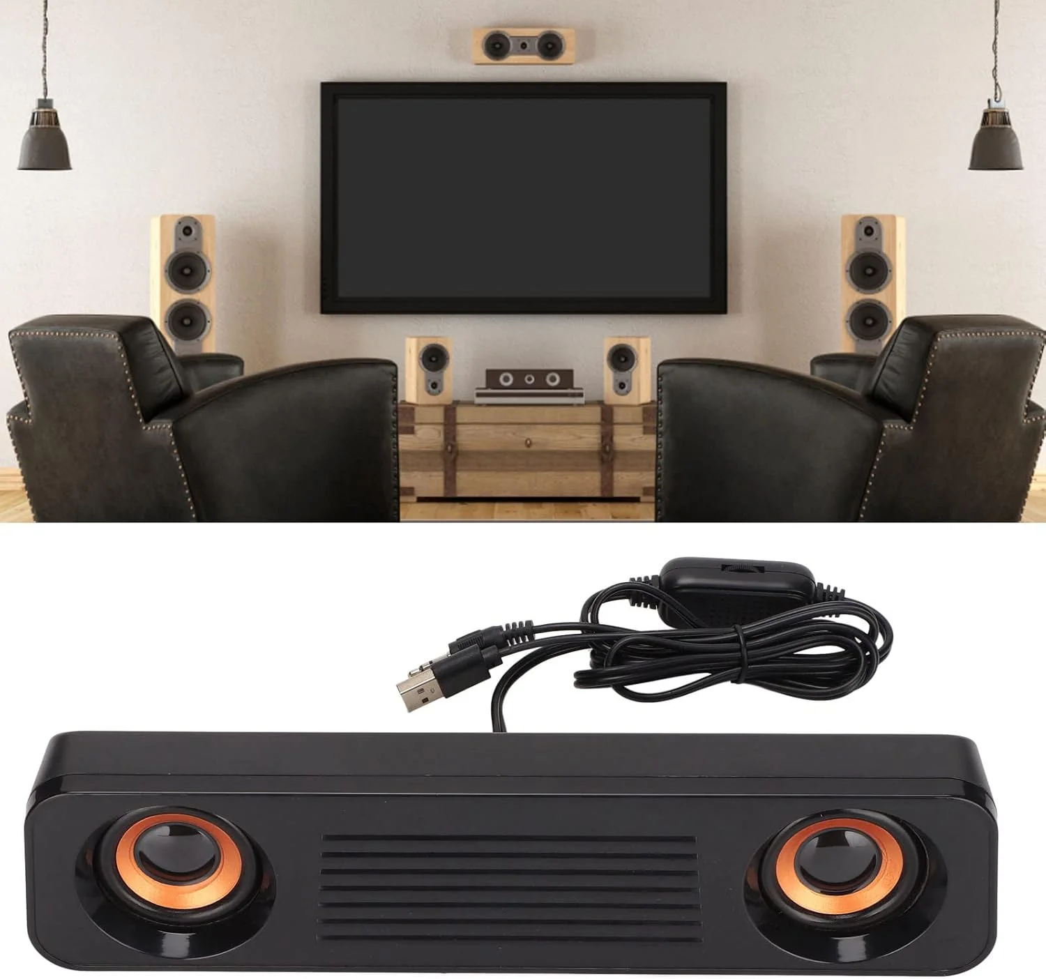 اسپیکر سیمی HiFi استریو ساب ووفر USB با پلاگین 3.5 میلی متری، اسپیکر رومیزی قابل حمل بلند برای تلویزیون، کامپیوتر، تبلت، سیستم صوتی فراگیر سینمای خانگی اسپیکر سیمی HiFi استریو ساب ووفر USB با پلاگین 3.5 میلی متری، اسپیکر رومیزی قابل حمل بلند برای تلویزیون، کامپیوتر، تبلت، سیستم صوتی فراگیر سینمای خانگی