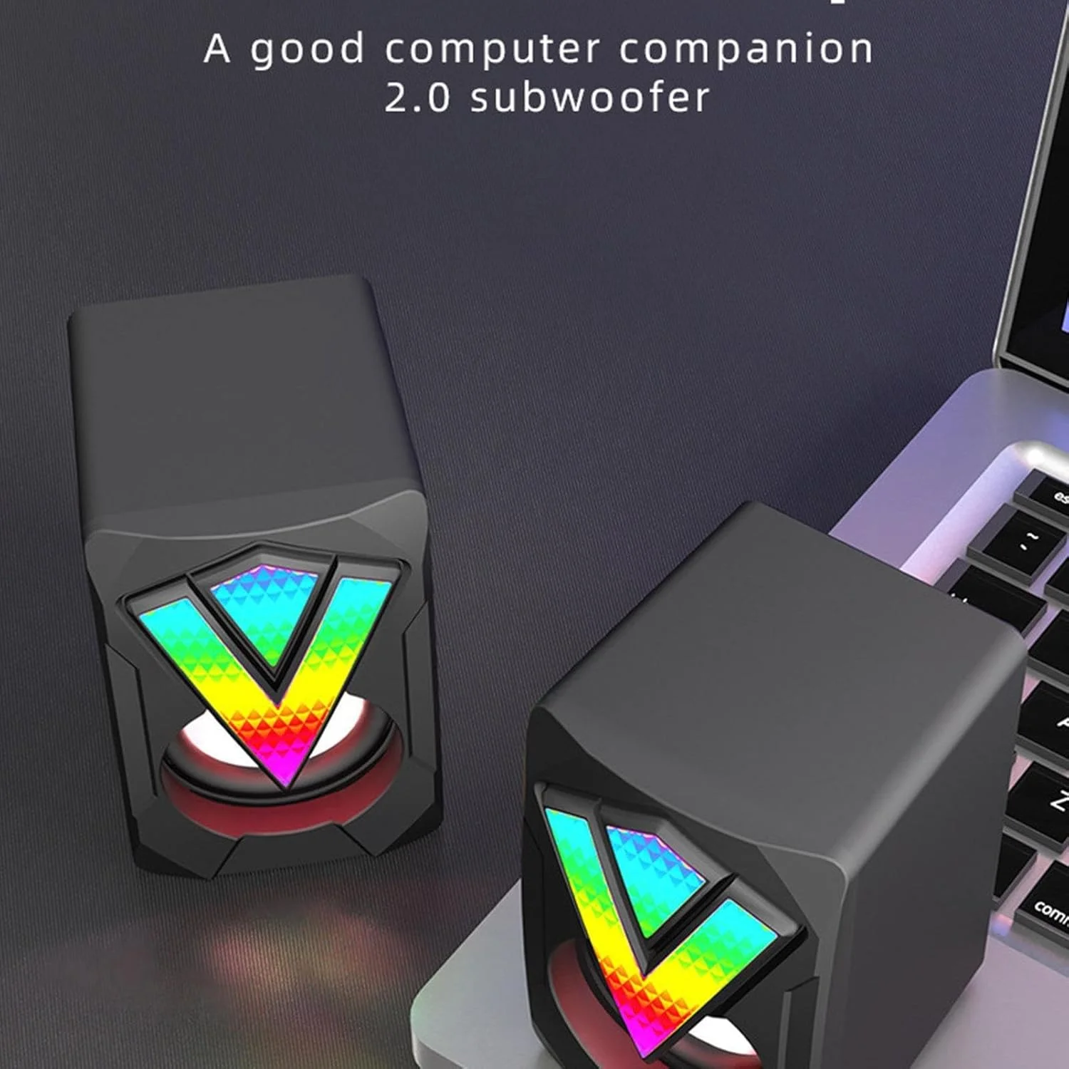 اسپیکر RGB کامپیوتر، اسپیکر رومیزی برای مانیتور بازی - اسپیکر USB سیمی برای موسیقی کامپیوتر نوت بوک، اتصال صوتی 3.5 میلی متری، سیستم صدای شفاف با پورت USB اسپیکر RGB کامپیوتر، اسپیکر رومیزی برای مانیتور بازی - اسپیکر USB سیمی برای موسیقی کامپیوتر نوت بوک، اتصال صوتی 3.5 میلی متری، سیستم صدای شفاف با پورت USB