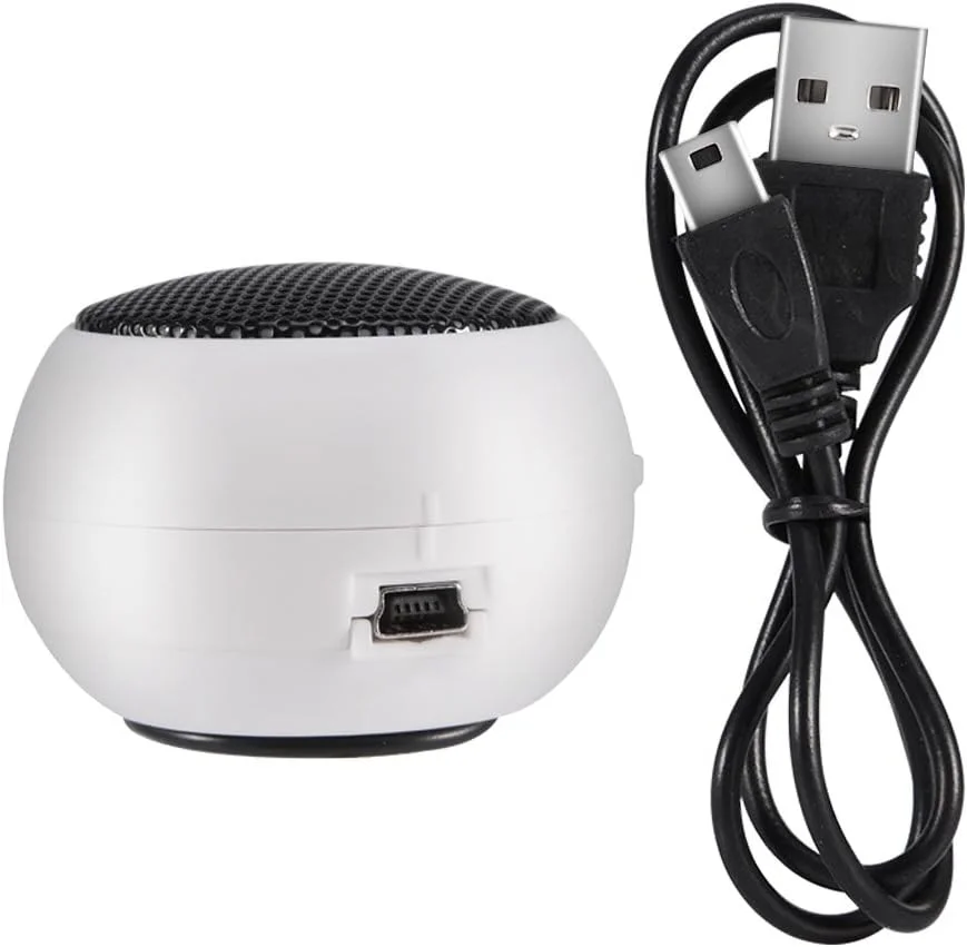 اسپیکر USB قابل حمل کامپیوتر Tihebeyan، اسپیکر ساب ووفر مینی HD با کابل صوتی 3.5 میلی متری برای تلفن همراه لپ تاپ کامپیوتر MP3 (مشکی)