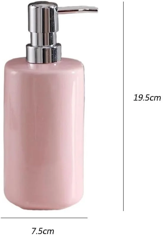 جامایع دستشویی DTACBNEUZ، بطری سرامیکی، مناسب برای حمام، بطری فشاری ژل دوش و شامپو، بطری لوسیون لوکس و سبک، جا مایع دستشویی حمام