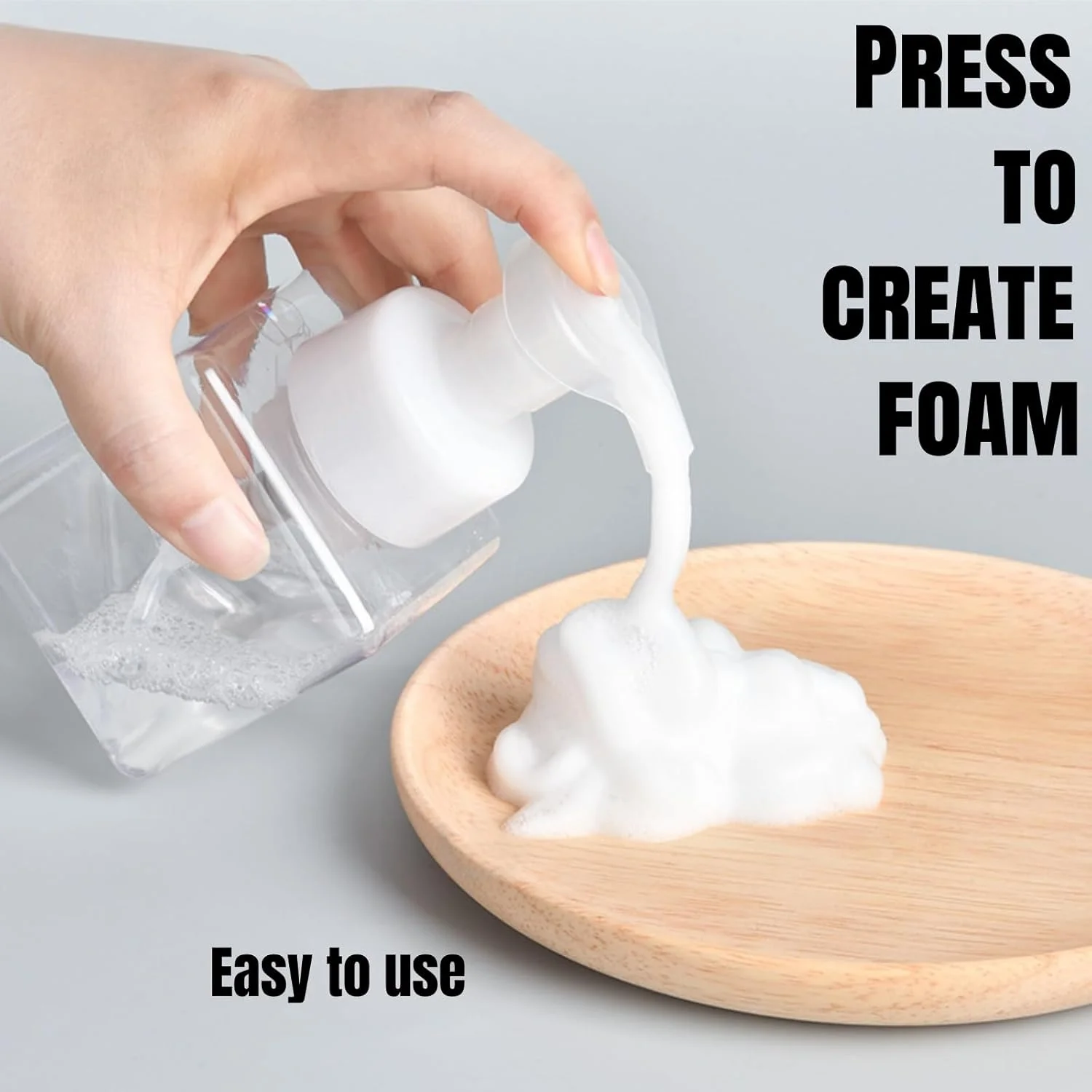 پک 3 عددی پمپ فوم ساز هونپولو، ست پمپ صابون مربعی 450 میلی لیتری، پمپ صابون فوم ساز قابل شارژ برای حمام، آشپزخانه، برای صابون فوم دست، شامپو بدن، شامپو، شامل برچسب