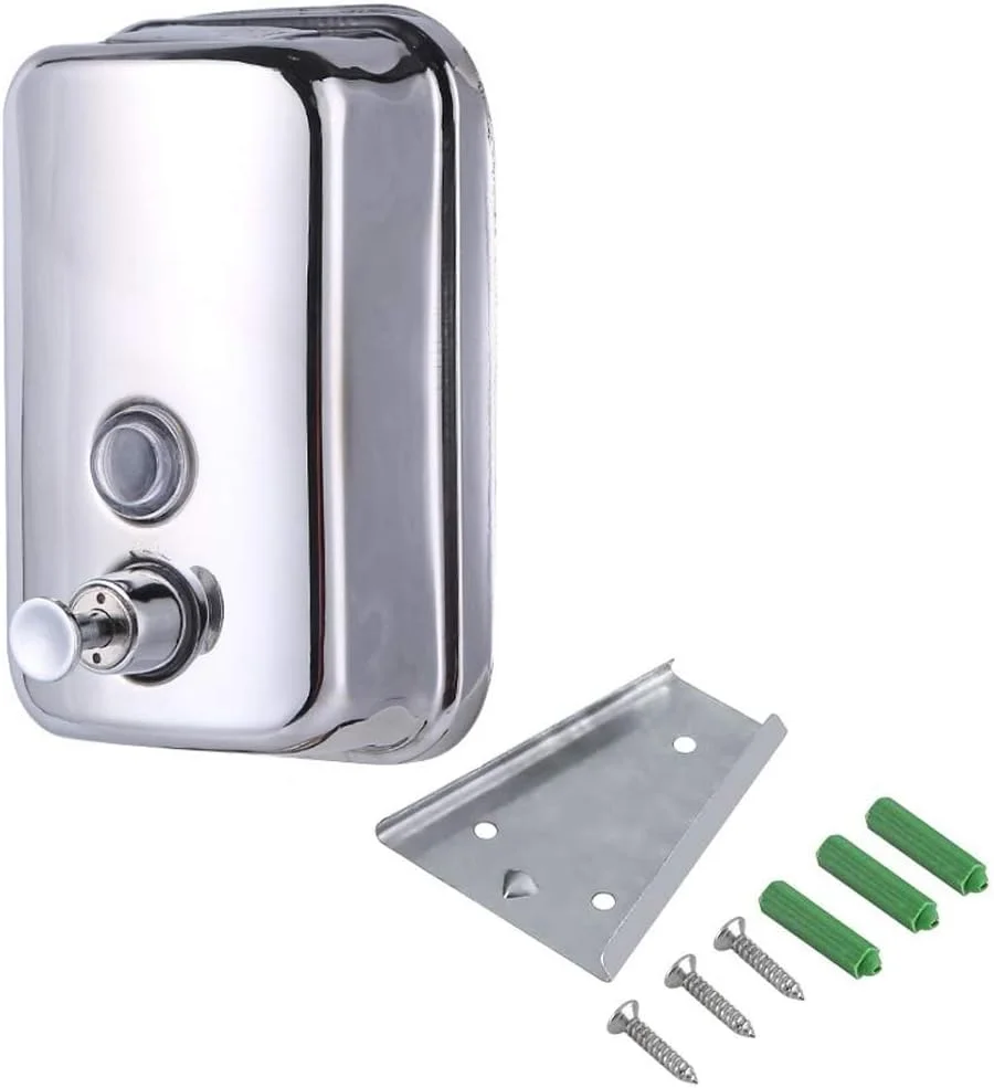 جا مایع دستشویی JAE، دستگاه صابون دستی استیل، نوع فشاری سایز M، حجم 800 میلی لیتر، نصب دیواری، محفظه پر کردن مایع دست، سری کلاسیک SUS304، مناسب برای مصارف تجاری یا خانگی