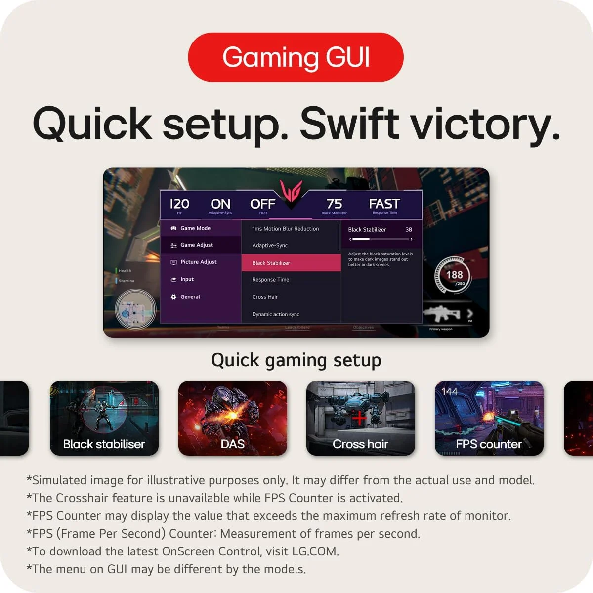 مانیتور گیمینگ ال جی الکترونیکس UltraGear مدل 27GQ50F-B - 27 اینچ، پنل VA، نرخ نوسازی 165 هرتز، زمان پاسخگویی 1 میلی‌ثانیه MBR، رزولوشن 1920x1080 پیکسل، AMD FreeSync Premium، رابط کاربری گیمینگ