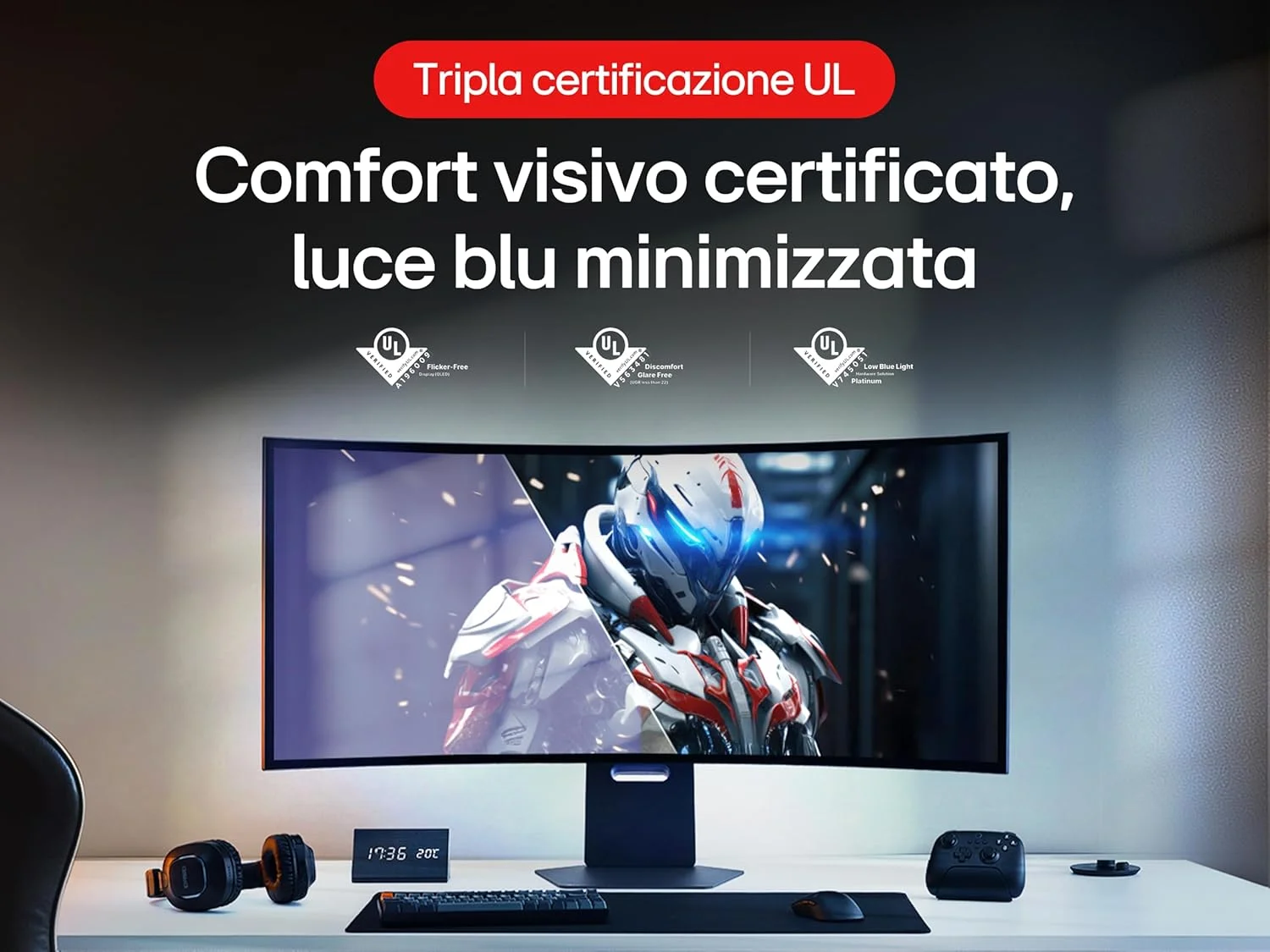 مانیتور گیمینگ 45 اینچی LG Ultragear™ 45GX950A-B - پنل OLED با رزولوشن WUHD (5120 x 2160)، زمان پاسخگویی 0.03 میلیثانیه، نرخ تازهسازی 165 هرتز، DisplayHDR™400 True Black، پوشش 98.5% DCI-P3 (CIE1976)، FreeSync Premium Pro، سازگار با G-Sync مانیتور گیمینگ 45 اینچی LG Ultragear™ 45GX950A-B - پنل OLED با رزولوشن WUHD (5120 x 2160)، زمان پاسخگویی 0.03 میلیثانیه، نرخ تازهسازی 165 هرتز، DisplayHDR™400 True Black، پوشش 98.5% DCI-P3 (CIE1976)، FreeSync Premium Pro، سازگار با G-Sync
