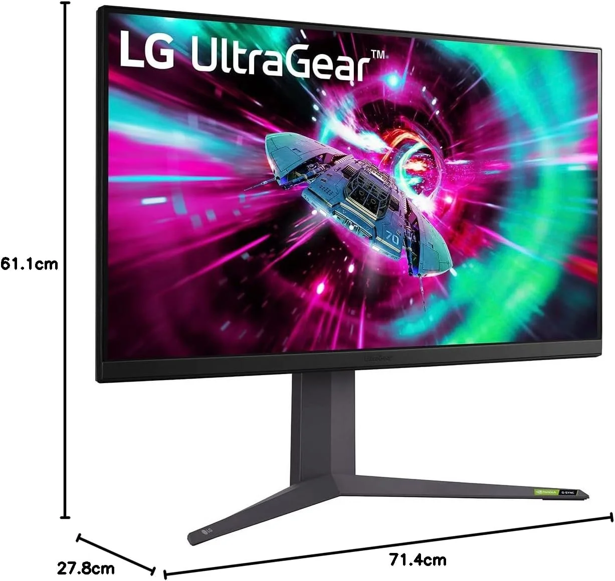 مانیتور گیمینگ 32 اینچ ال جی الکترونیکس مدل 32GR93U-B.AEU Ultragear™ UWQHD، 3840 x 2160، 16:9، 1 میلی‌ثانیه GtG، 144 هرتز، DCI-P3 95%، HDR10، سازگار با NVIDIA® G-SYNC®، AMD FreeSync™ Premium مشکی