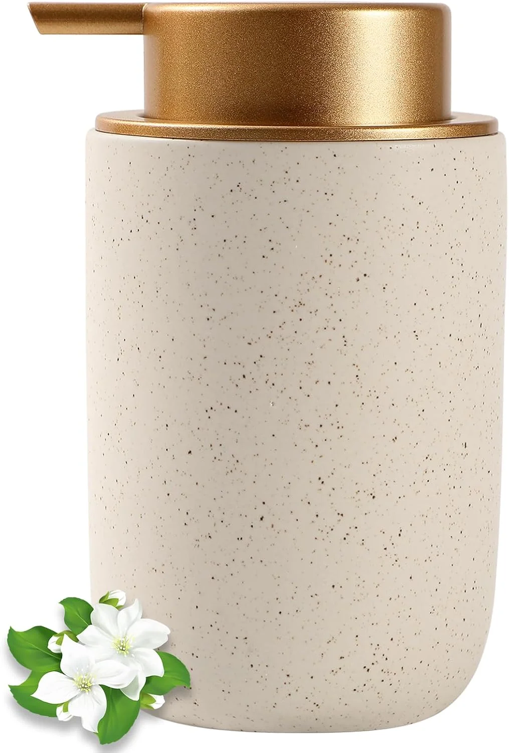 جامایع دستشویی JiatuA، بطری پمپ مایع سرامیکی 350 میلی لیتری قابل شارژ مجدد، پخش کننده لوسیون ظرف برای دکوراسیون حمام، آشپزخانه، اتاق خواب، خانه روستایی، خوابگاه دانشجویی، بژ مات