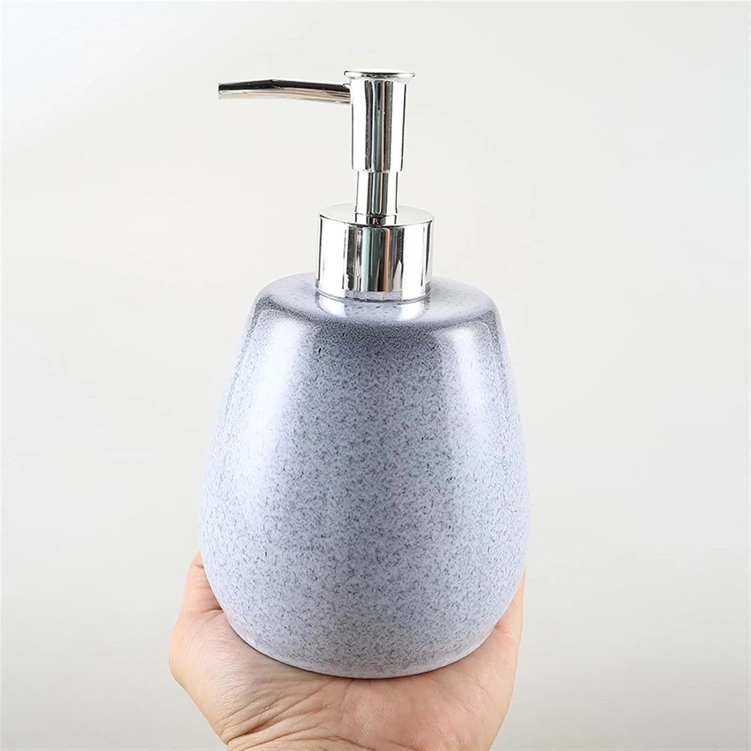 جامایع دستشویی JUNCHENG1008 با ظرفیت بزرگ 520 میلی لیتر، جنس سرامیک، رنگ خاکستری و سفید، جامایع ظرفشویی کوره ای مناسب برای حمام، آشپزخانه و سرویس بهداشتی