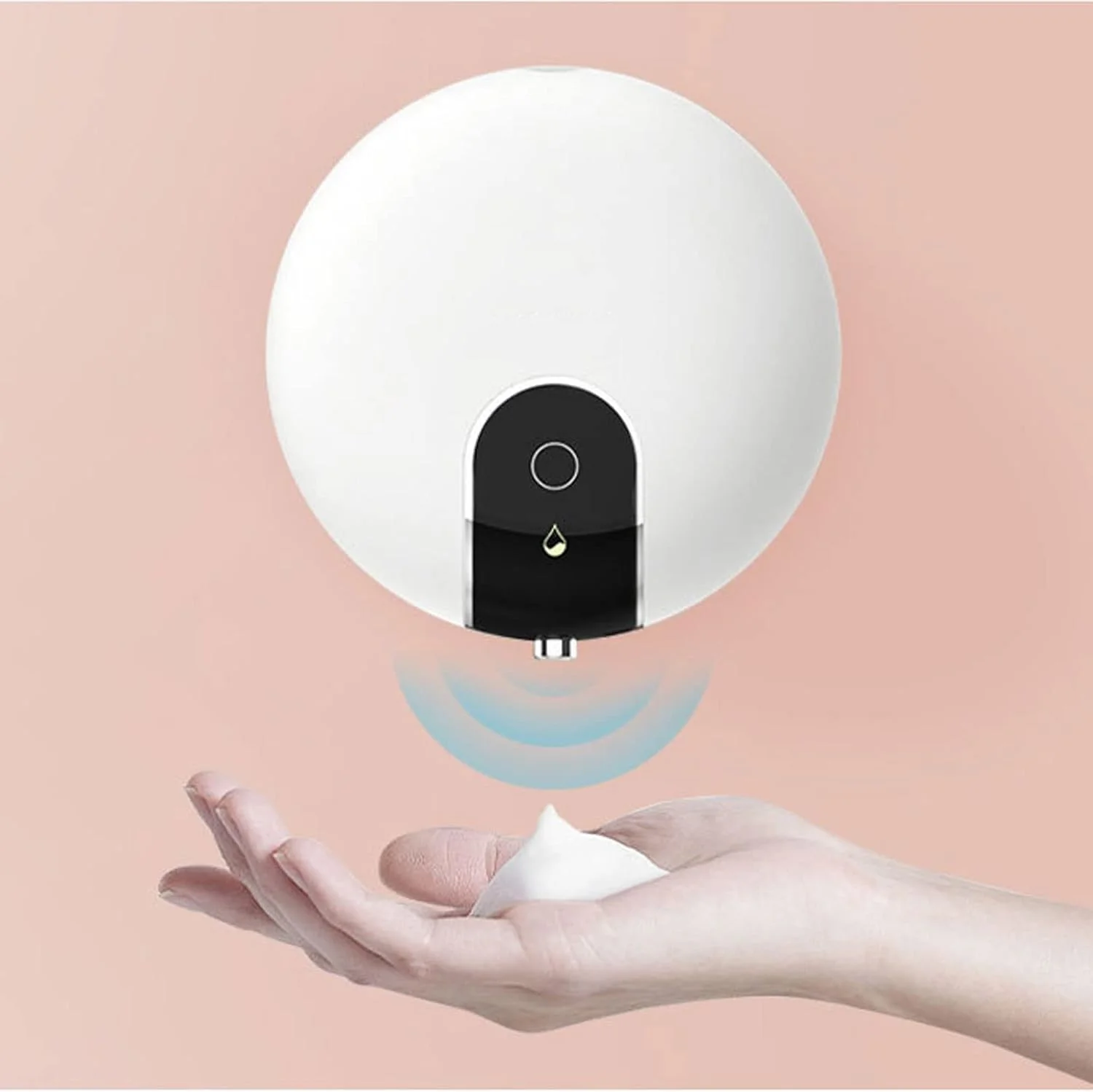 جامایع صابون اتوماتیک دیواری KRSIAXG، دستگاه صابون فوم غیر تماسی، ماشین دستشویی با شارژ USB مناسب برای حمام هتل و خانواده