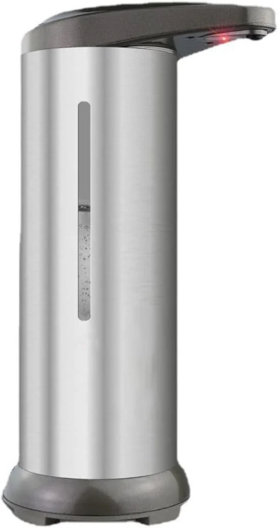 جا مایع دستشویی KRSIAXG مدل 280ml، جا مایع هوشمند با سنسور، جا مایع اتوماتیک بدون لمس، جا مایع استیل ژلی