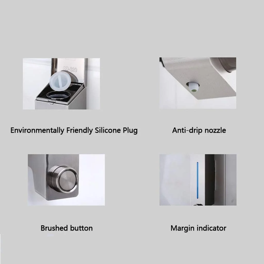 جا صابونی LMJ دیواری دستی سه سر، بطری شامپو، جعبه ژل دوش، ظرفیت 30oz (رنگ: قهوه ای، سایز: 30oz)