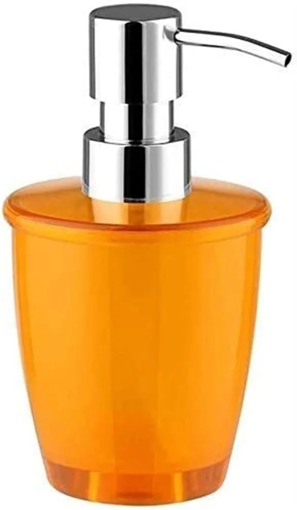 جا مایع لوسیون، جا مایع صابون پمپ پلاستیکی قابل شارژ مجدد برای جا مایع صابون حمام (نارنجی 280 میلی لیتر)