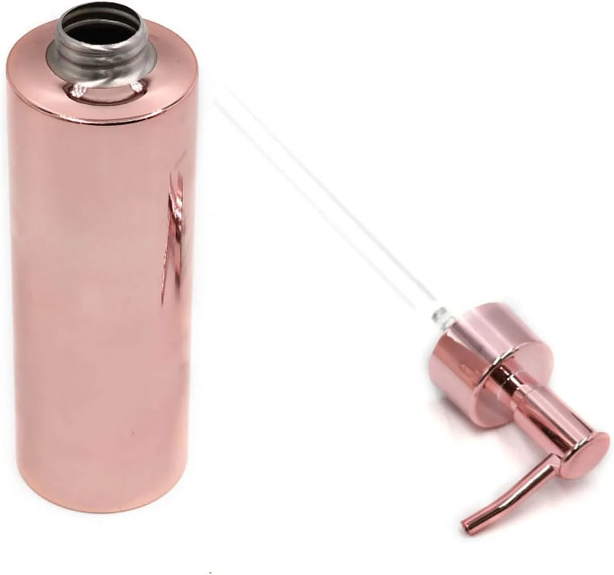 پمپ مایع دستشویی Nyyldr، استیل ضد زنگ، طلایی رز، بطری مایع دستشویی حمام، پخش کننده مایع دستشویی، پخش کننده شامپو، لوازم جانبی دکوراسیون حمام منزل