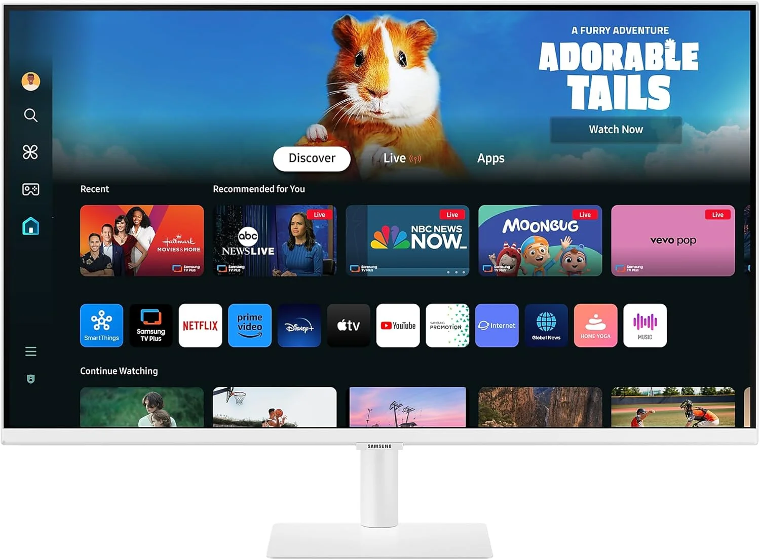 مانیتور هوشمند سامسونگ M5 2024 سایز 32 اینچ VA FHD (1,920 x 1,080) مدل M50D صفحه نمایش هوشمند با اسپیکر، HDMI، Wifi، بلوتوث، سفید | LS32DM501EMXUE مانیتور هوشمند سامسونگ M5 2024 سایز 32 اینچ VA FHD (1,920 x 1,080) مدل M50D صفحه نمایش هوشمند با اسپیکر، HDMI، Wifi، بلوتوث، سفید | LS32DM501EMXUE