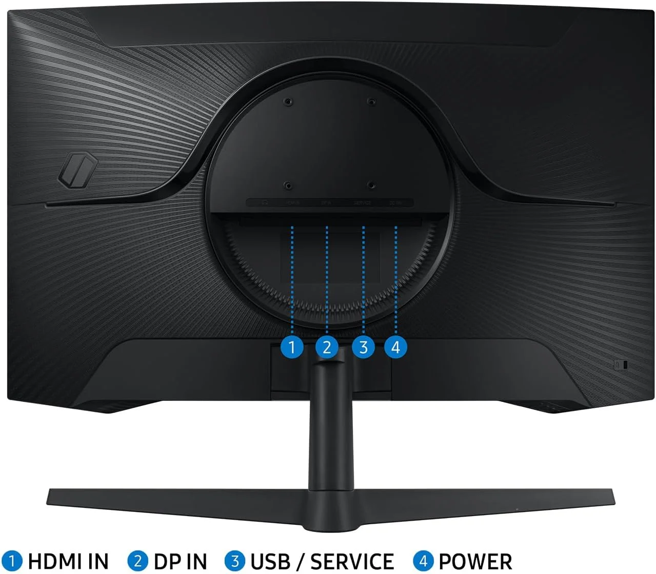 مانیتور گیمینگ خمیده SAMSUNG Odyssey G55C، صفحه نمایش 27 اینچی با پنل VA، رزولوشن 2560 x 1440 پیکسل، شعاع 1000R، HDR10، AMD FreeSync، نرخ تازه سازی 165 هرتز، زمان پاسخگویی 1 میلی ثانیه (MPRT)