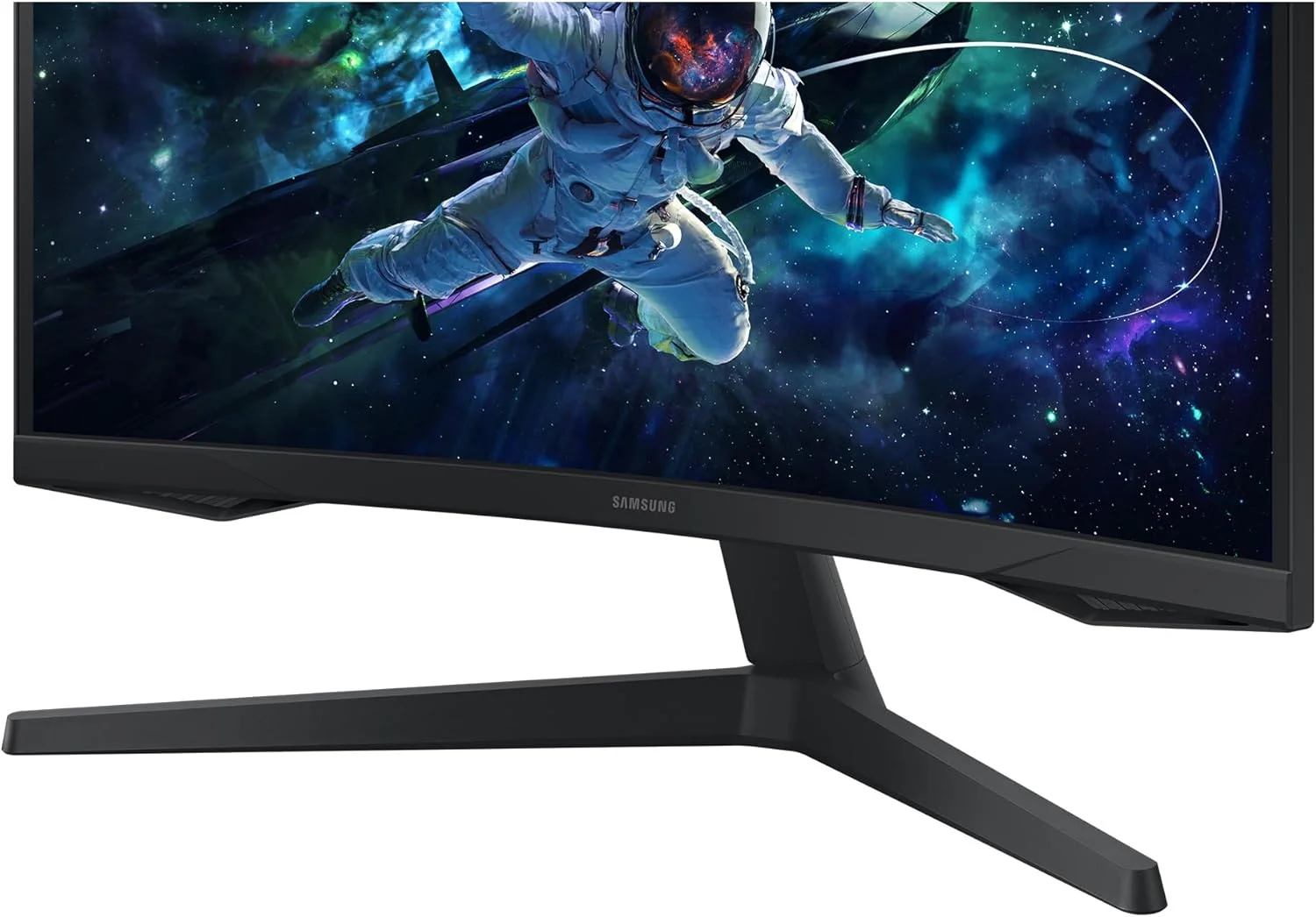 مانیتور گیمینگ خمیده SAMSUNG Odyssey G55C، صفحه نمایش 27 اینچی با پنل VA، رزولوشن 2560 x 1440 پیکسل، شعاع 1000R، HDR10، AMD FreeSync، نرخ تازه سازی 165 هرتز، زمان پاسخگویی 1 میلی ثانیه (MPRT)