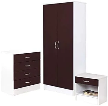 مجموعه سرویس خواب 3 تکه اصغر فرنیچر - مشکی/سفید مجموعه سرویس خواب 3 تکه اصغر فرنیچر - مشکی/سفید