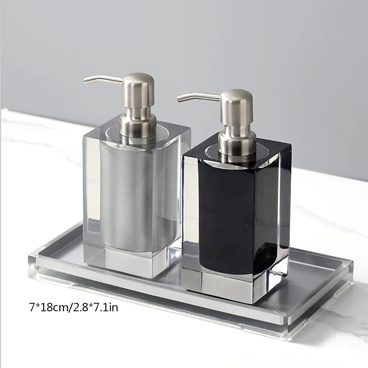 جا مایع دستشویی، جا مایع صابون، جا مایع ظرفشویی رزینی 300 میلی لیتری مناسب حمام، آشپزخانه و سرویس بهداشتی