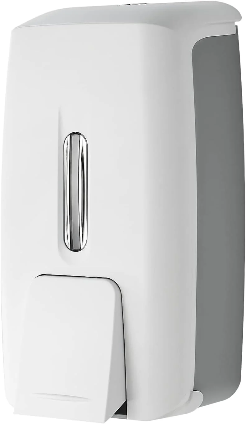 جا مایع دستشویی دیواری دستی TERRIFI با ظرفیت 800 میلی لیتر، جا مایع تجاری دیواری برای حمام منزل، سفید