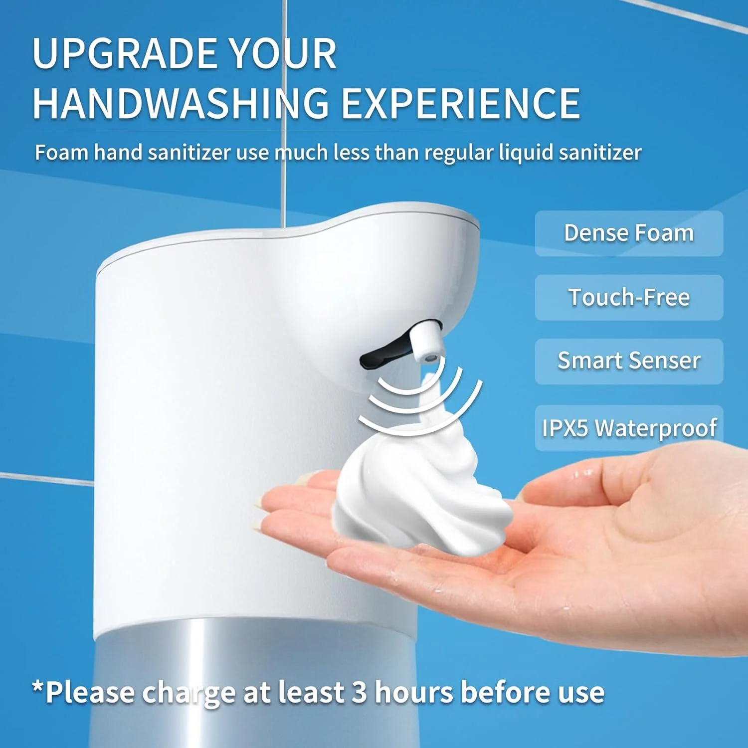 دیسپنسر صابون فومینگ Vecolla، دیسپنسر صابون اتوماتیک 600 میلی لیتری بدون لمس با کنترل حجم فوم، دیسپنسر قابل شارژ مایع شستشوی دست، دیسپنسر ضدعفونی کننده صابون دست برای آشپزخانه، حمام دیسپنسر صابون فومینگ Vecolla، دیسپنسر صابون اتوماتیک 600 میلی لیتری بدون لمس با کنترل حجم فوم، دیسپنسر قابل شارژ مایع شستشوی دست، دیسپنسر ضدعفونی کننده صابون دست برای آشپزخانه، حمام