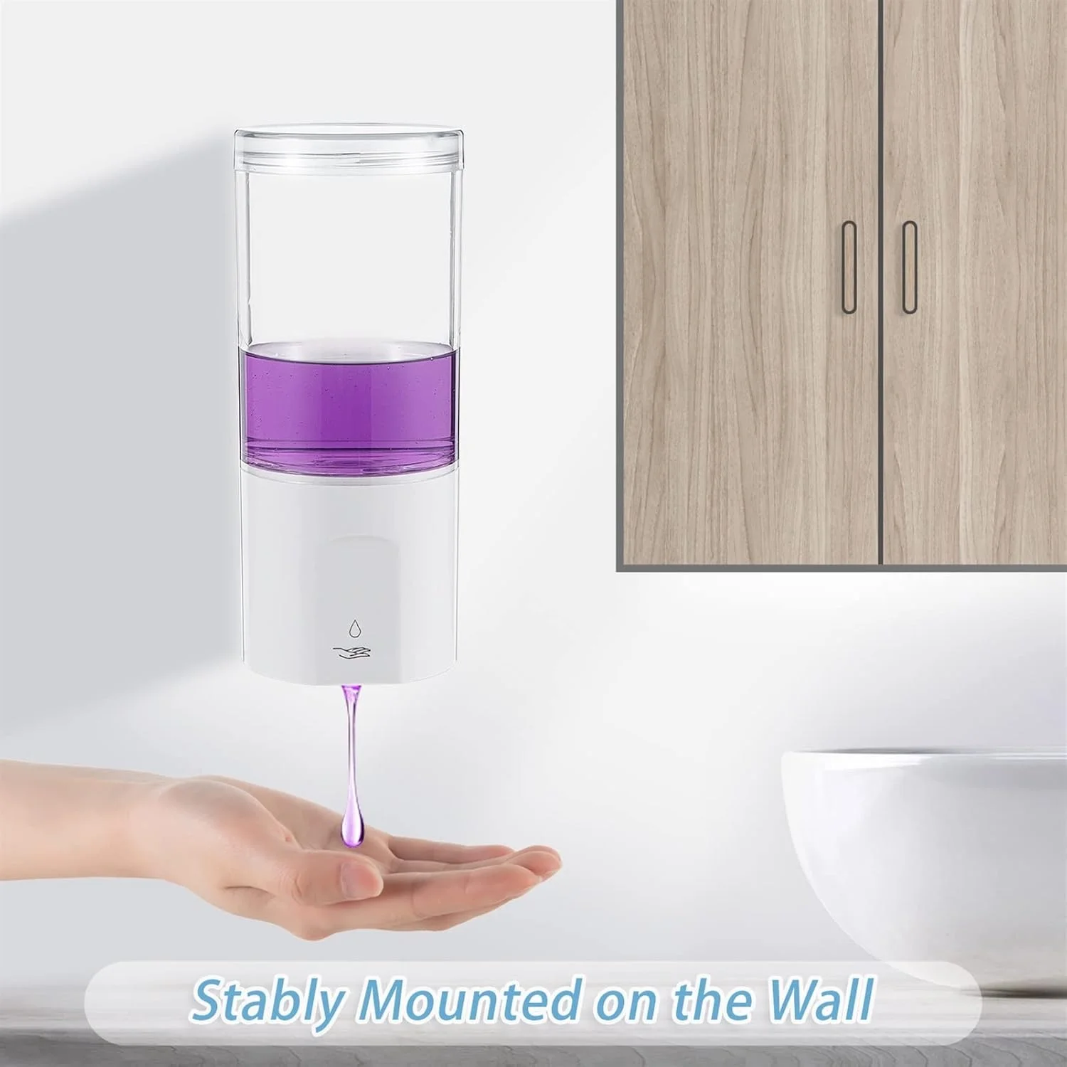 WMGSDWB جا صابونی مایع، جا صابونی دیواری اتوماتیک، شامپو حمام، جا صابونی برقی برای آشپزخانه و منزل