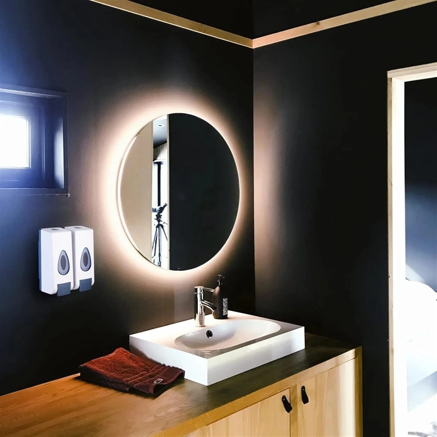 WMGSDWB جا صابونی دیواری، جا مایع صابون، جا شامپو مناسب هتل، آشپزخانه و لوازم جانبی حمام (Hortel)