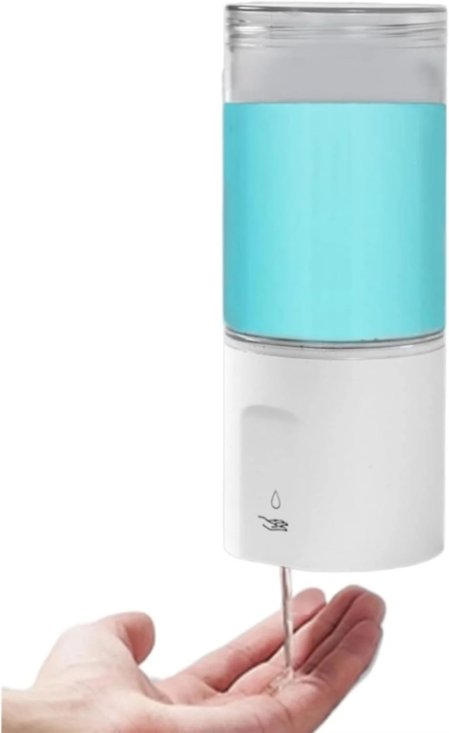 WMGSDWB جا صابونی مایع، دیواری، اتوماتیک، مناسب آشپزخانه و حمام، سفید