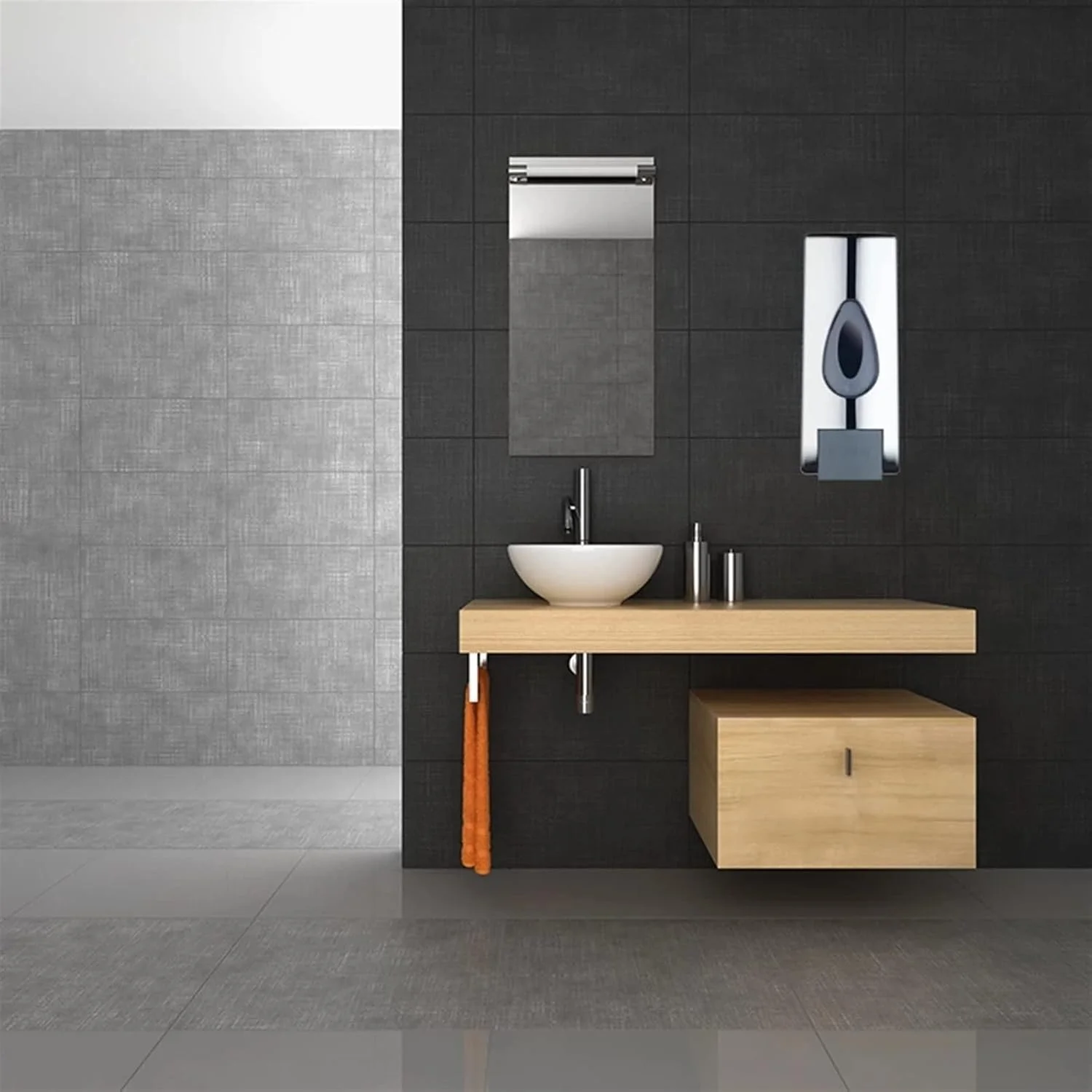 WMGSDWB جا صابونی دیواری، جا مایع صابون، جا شامپو مناسب هتل، آشپزخانه و لوازم جانبی حمام (Hortel)