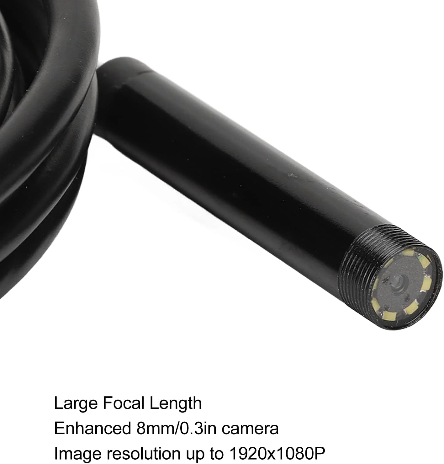 دوربین آندوسکوپی بی سیم Bewinner، بورسکوپ وای فای، HD 1080P، 6 LED، ضد آب IP67، مشکی، برای اندروید و iOS (1 متری)