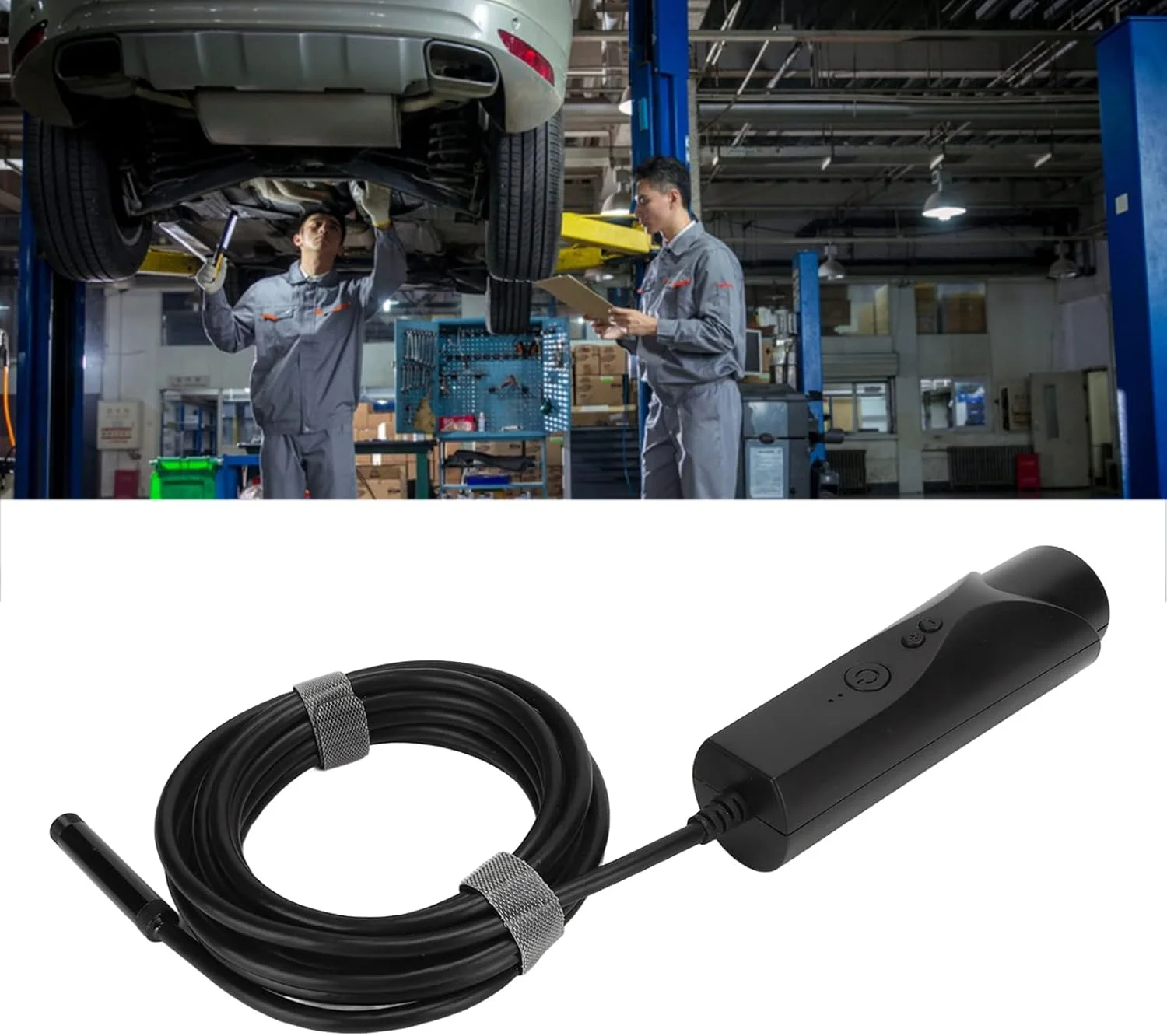 دوربین آندوسکوپی بی سیم Bewinner، بورسکوپ وای فای، HD 1080P، 6 LED، ضد آب IP67، مشکی، برای اندروید و iOS (1 متری)