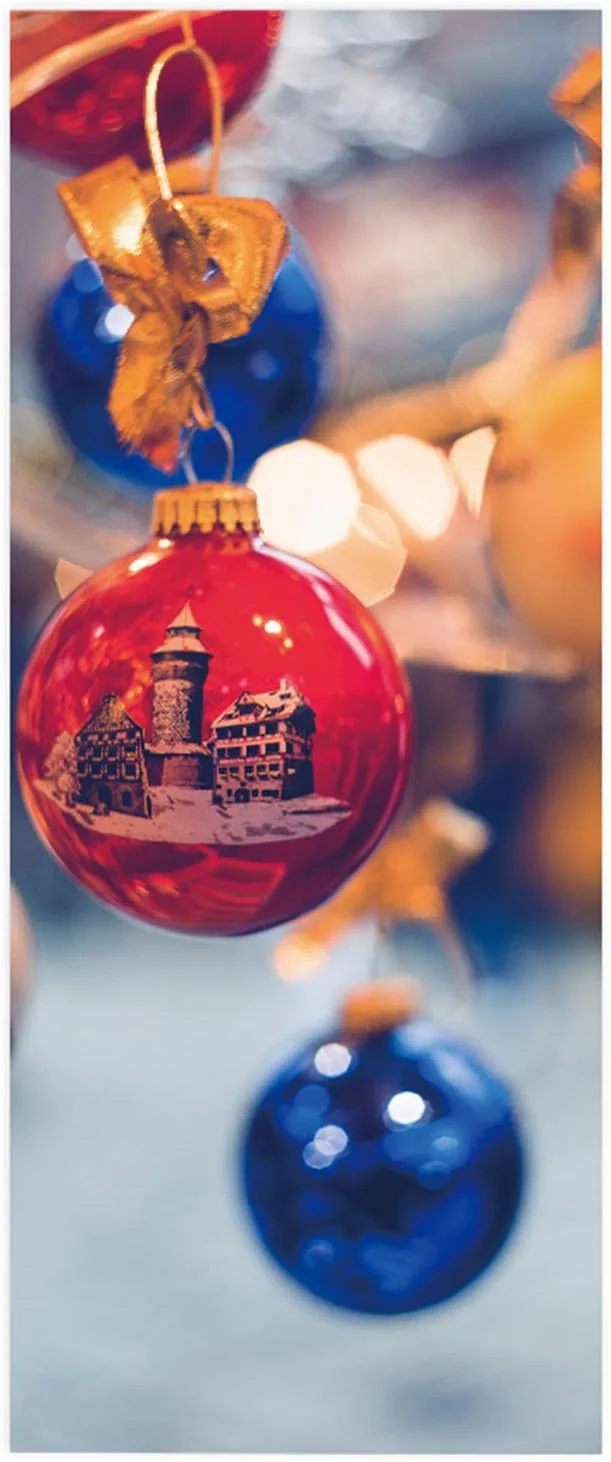 2 عدد/ست برچسب درب یخچال طرح توپ کریسمس، ضد آب، دکوراسیون دیوار 2 عدد/ست برچسب درب یخچال طرح توپ کریسمس، ضد آب، دکوراسیون دیوار