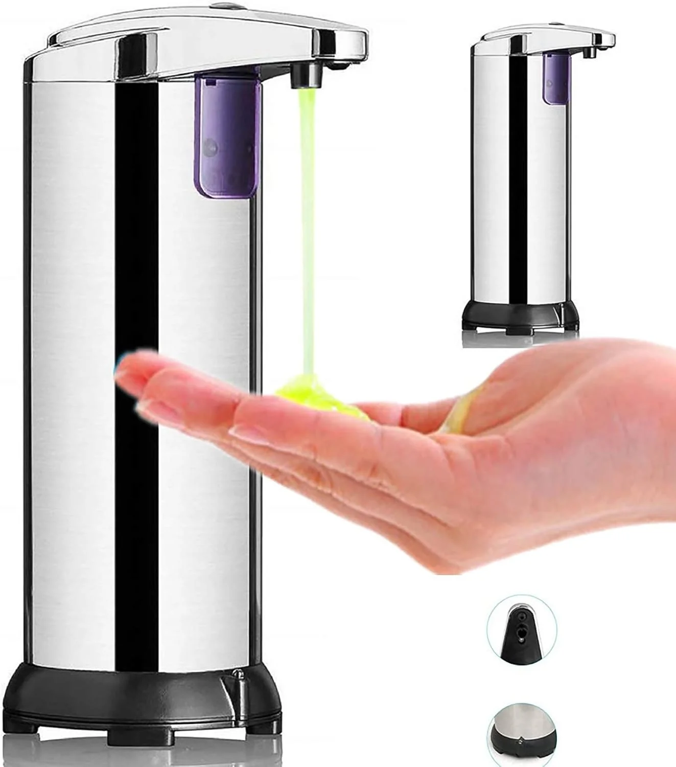 ZKSKOX جا مایع ظرفشویی اتوماتیک، جا مایع دستشویی سنسور دار بدون لمس مادون قرمز