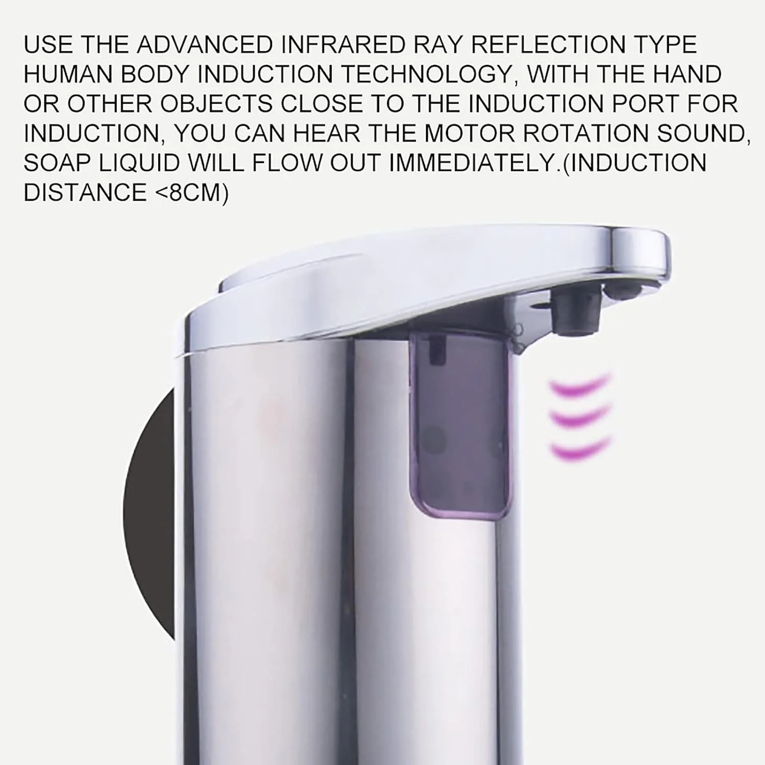 ZKSKOX جا مایع ظرفشویی اتوماتیک، جا مایع دستشویی سنسور دار بدون لمس مادون قرمز