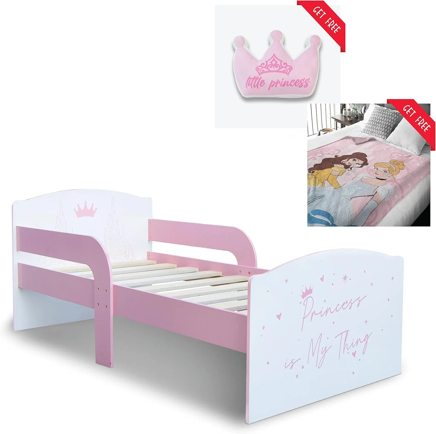 تخت خواب کودک/نوجوان پرنسس دیزنی شامل کوسن شکل دار و پتو فلانل رایگان 160 × 220 محصول رسمی دیزنی، چند رنگ، Trha24963 تخت خواب کودک/نوجوان پرنسس دیزنی شامل کوسن شکل دار و پتو فلانل رایگان 160 × 220 محصول رسمی دیزنی، چند رنگ، Trha24963