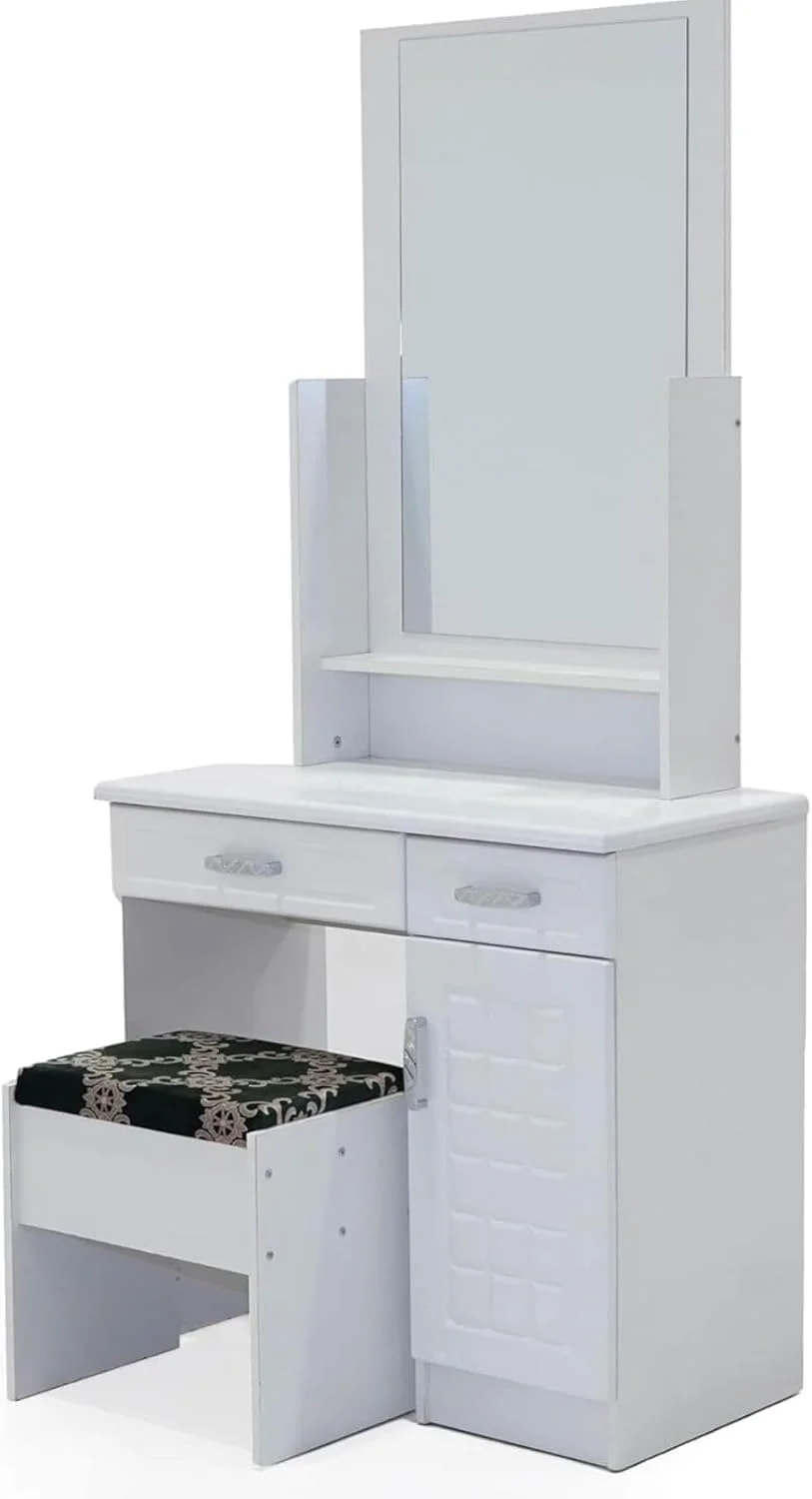 سرویس خواب دو نفره کینگ Home City Furniture به همراه میز آرایش و صندلی | تخت خواب سایز کینگ + تشک طبی، کمد 4 درب، 2 پاتختی، سرویس خواب چوبی مدرن و بادوام سرویس خواب دو نفره کینگ Home City Furniture به همراه میز آرایش و صندلی | تخت خواب سایز کینگ + تشک طبی، کمد 4 درب، 2 پاتختی، سرویس خواب چوبی مدرن و بادوام