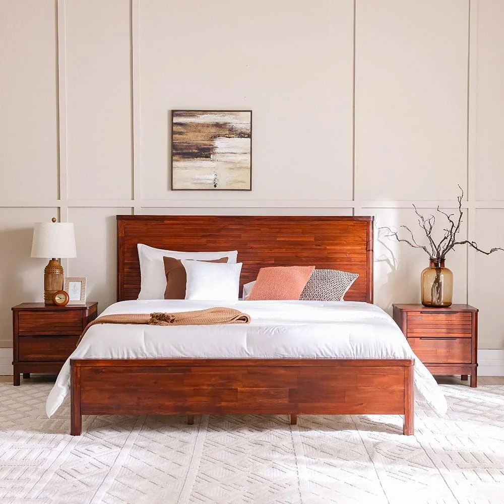 سرویس خواب چوبی کینگ دانوب هوم مدل Artisan با ابعاد 180X200 شامل تخت خواب، 2 پاتختی، میز آرایش و آینه | مبلمان تخت خواب دو نفره | تخت خواب راحت (تشک شامل نمی شود) - بلوطی مارون سرویس خواب چوبی کینگ دانوب هوم مدل Artisan با ابعاد 180X200 شامل تخت خواب، 2 پاتختی، میز آرایش و آینه | مبلمان تخت خواب دو نفره | تخت خواب راحت (تشک شامل نمی شود) - بلوطی مارون