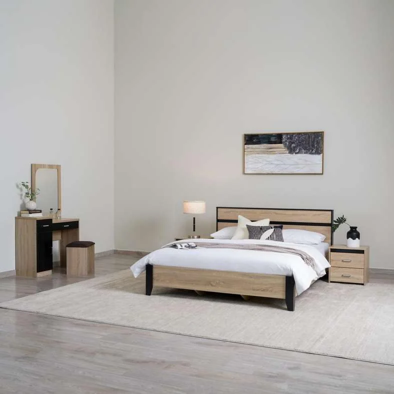 سرویس خواب 6 تکه پان هوم مدل Decasta سایز 160X200 سانتی متر رنگ Sonoma Wenge