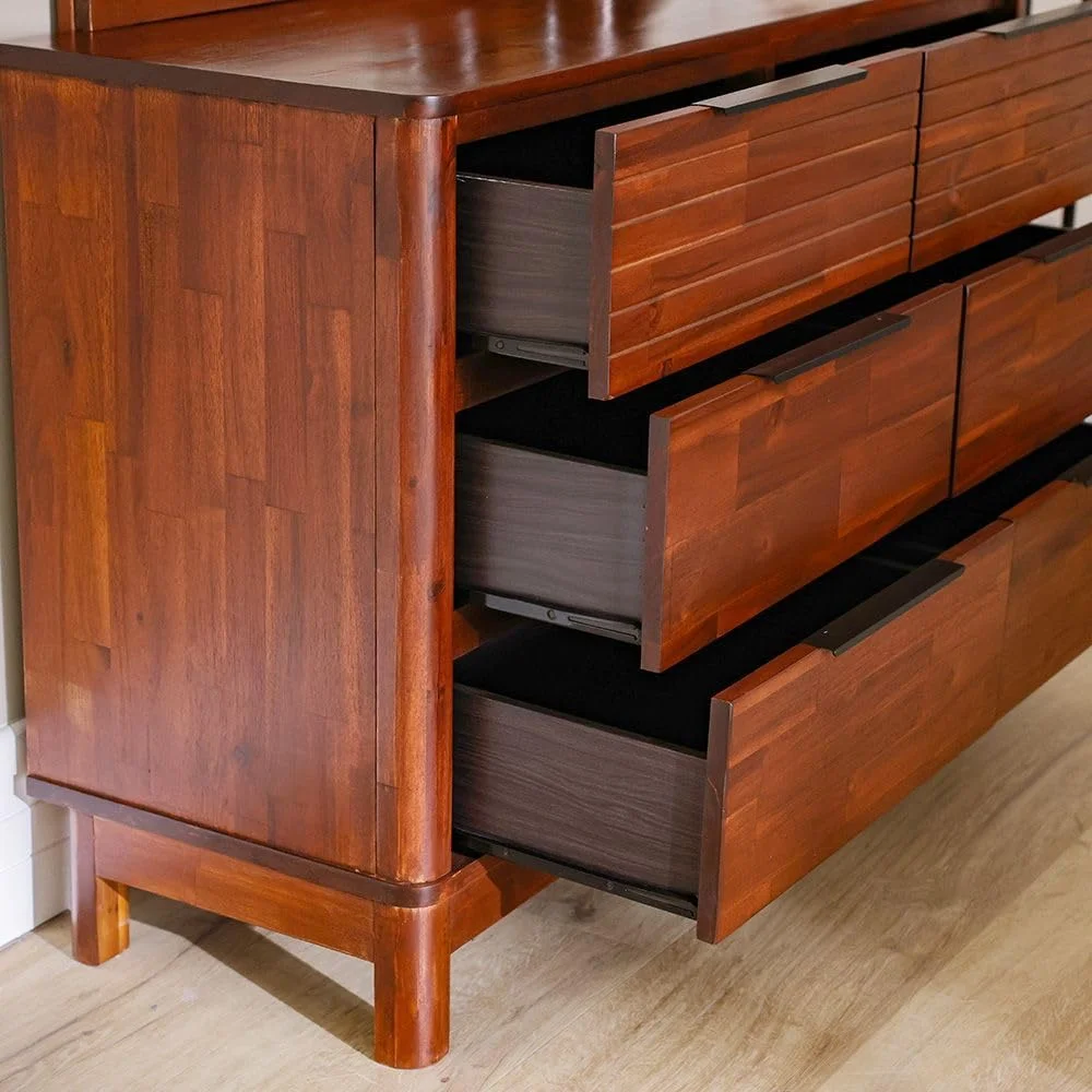 سرویس خواب چوبی کینگ دانوب هوم مدل Artisan با ابعاد 180X200 شامل تخت خواب، 2 پاتختی، میز آرایش و آینه | مبلمان تخت خواب دو نفره | تخت خواب راحت (تشک شامل نمی شود) - بلوطی مارون سرویس خواب چوبی کینگ دانوب هوم مدل Artisan با ابعاد 180X200 شامل تخت خواب، 2 پاتختی، میز آرایش و آینه | مبلمان تخت خواب دو نفره | تخت خواب راحت (تشک شامل نمی شود) - بلوطی مارون