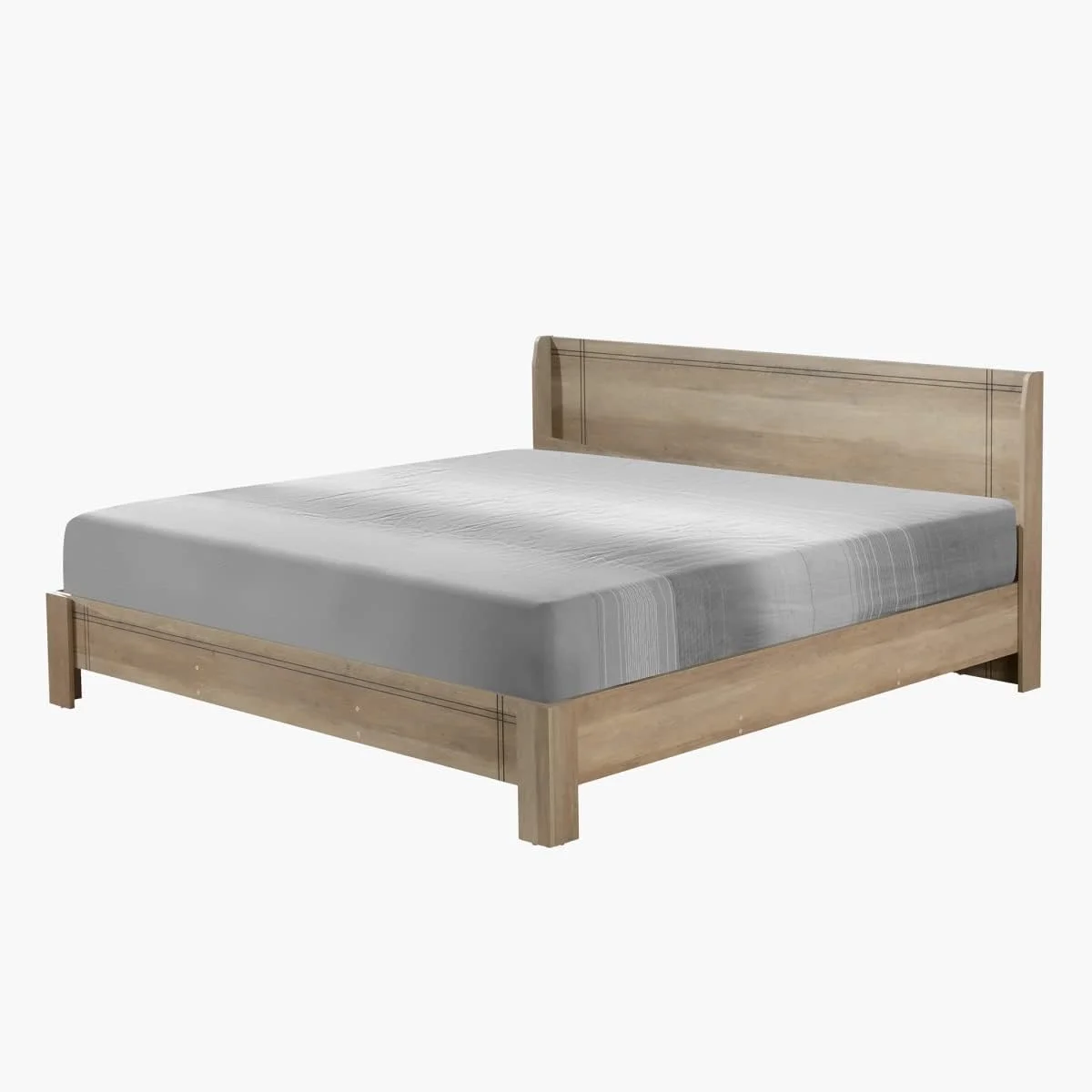 سرویس خواب 5 تکه کینگ هوم باکس مدل بلیر شامل تخت کینگ، 2 پاتختی، میز آرایش و آینه - 180x200 سانتی متر