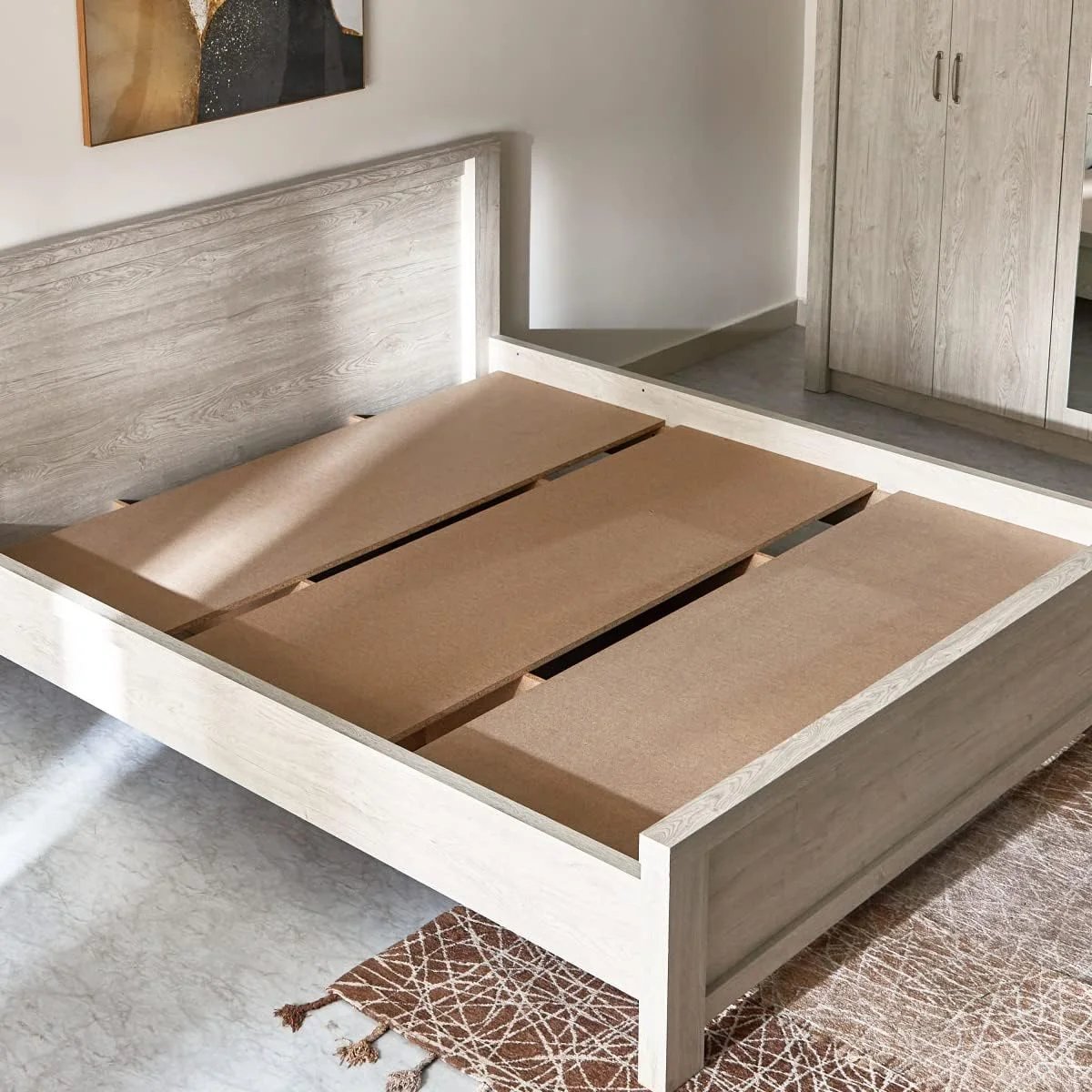 سرویس خواب 5 تکه کینگ هوم باکس مدل Aurelia ابعاد 201 x 95.5 x 190.2 سانتی متر رنگ بژ سرویس خواب 5 تکه کینگ هوم باکس مدل Aurelia ابعاد 201 x 95.5 x 190.2 سانتی متر رنگ بژ