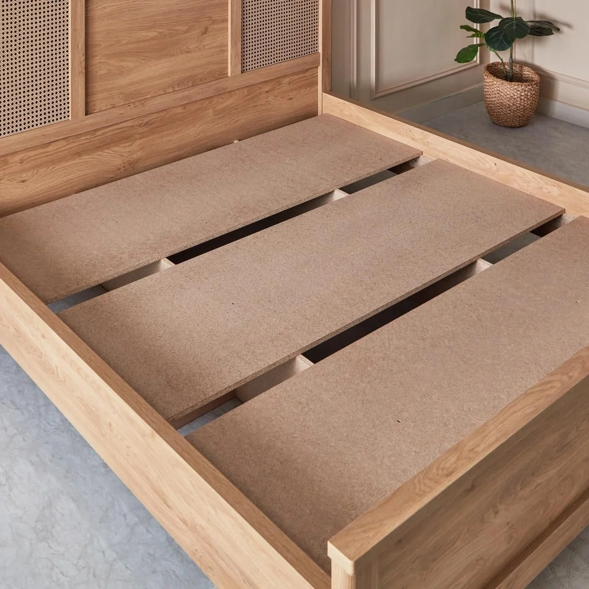 سرویس خواب 5 تکه کینگ هوم باکس مدل جاوا 209 X 120 X 197 سانتی متر - قهوه ای