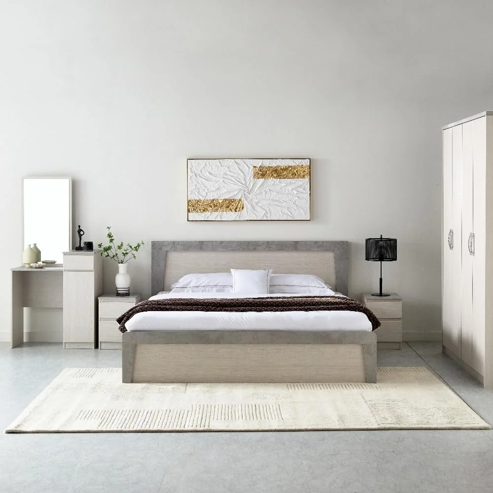 سرویس خواب 5 تکه کینگ هوم باکس مدل Prime Nxt - ابعاد 180x200 سانتی متر سرویس خواب 5 تکه کینگ هوم باکس مدل Prime Nxt - ابعاد 180x200 سانتی متر